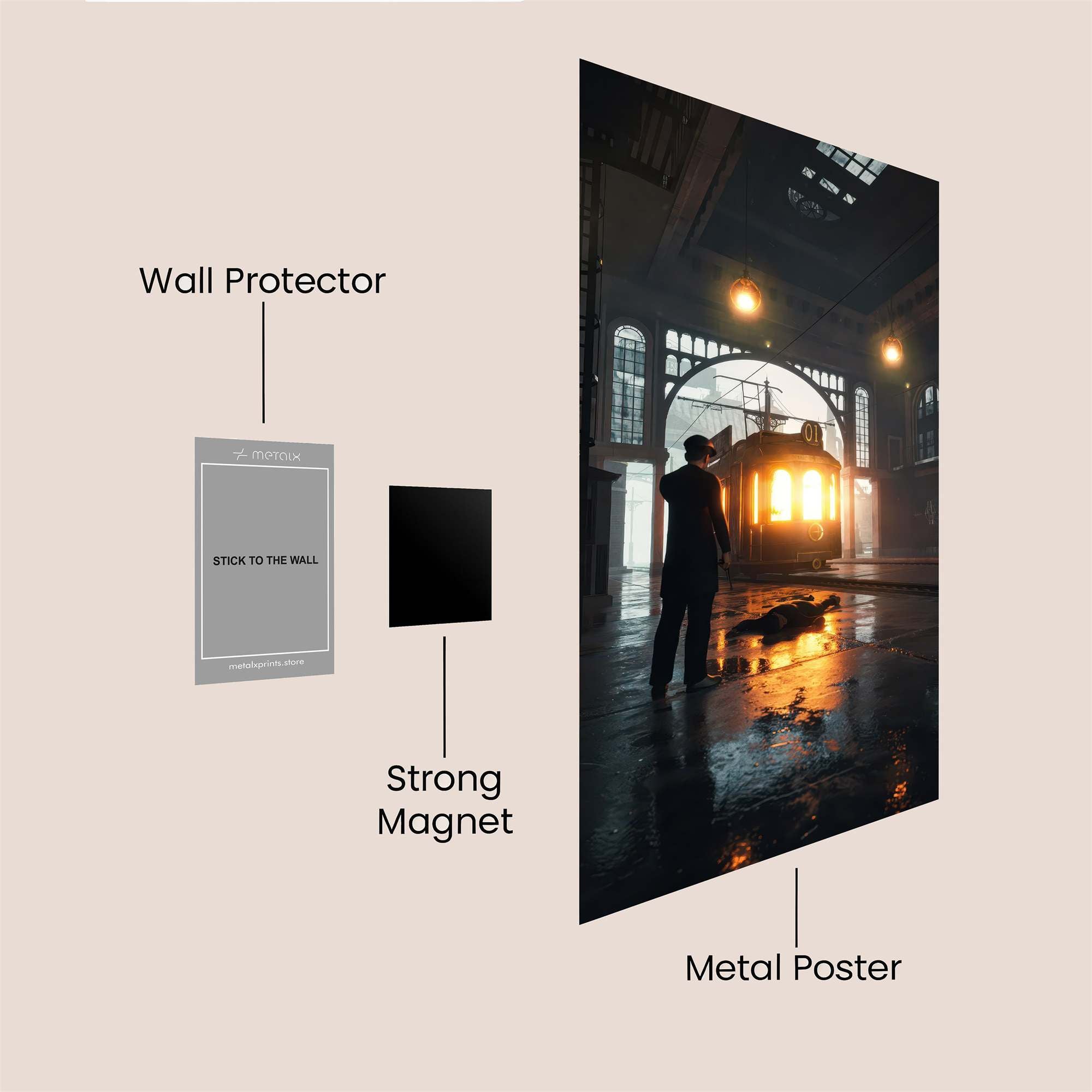 Tram Twilight Safe Wall Magnetic / M