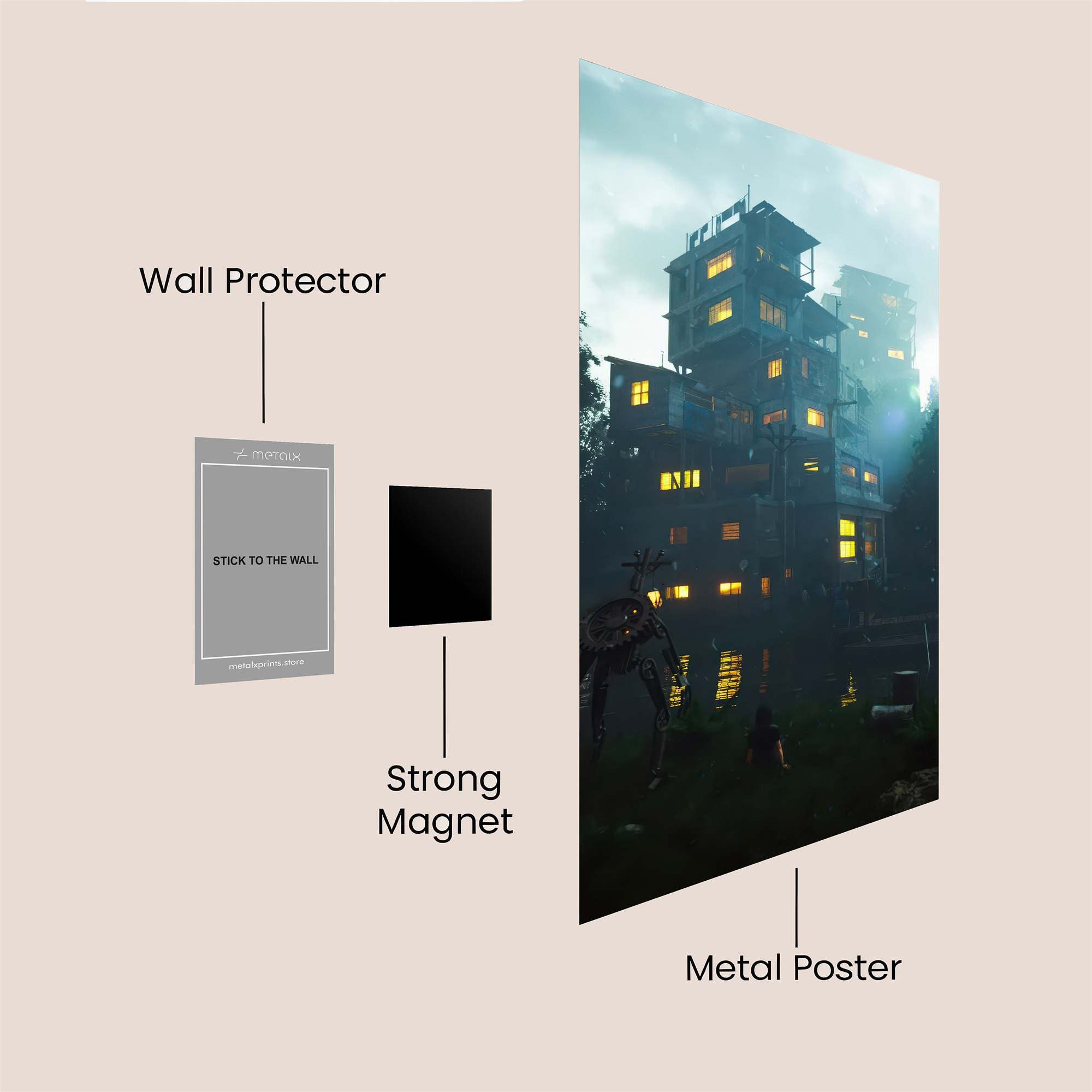 Mystery Towers Safe Wall Magnetic / M