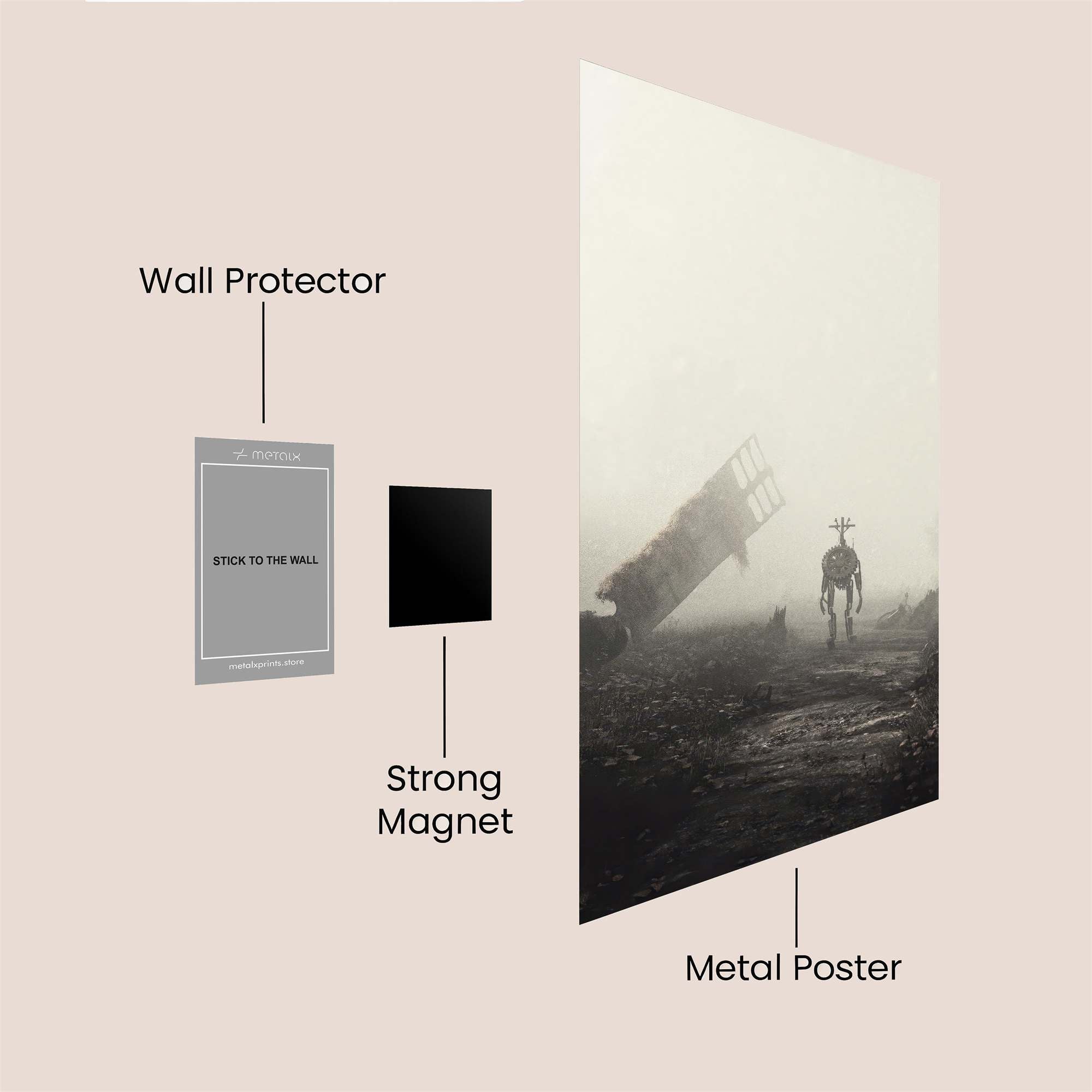 Robot Gloom Safe Wall Magnetic / M