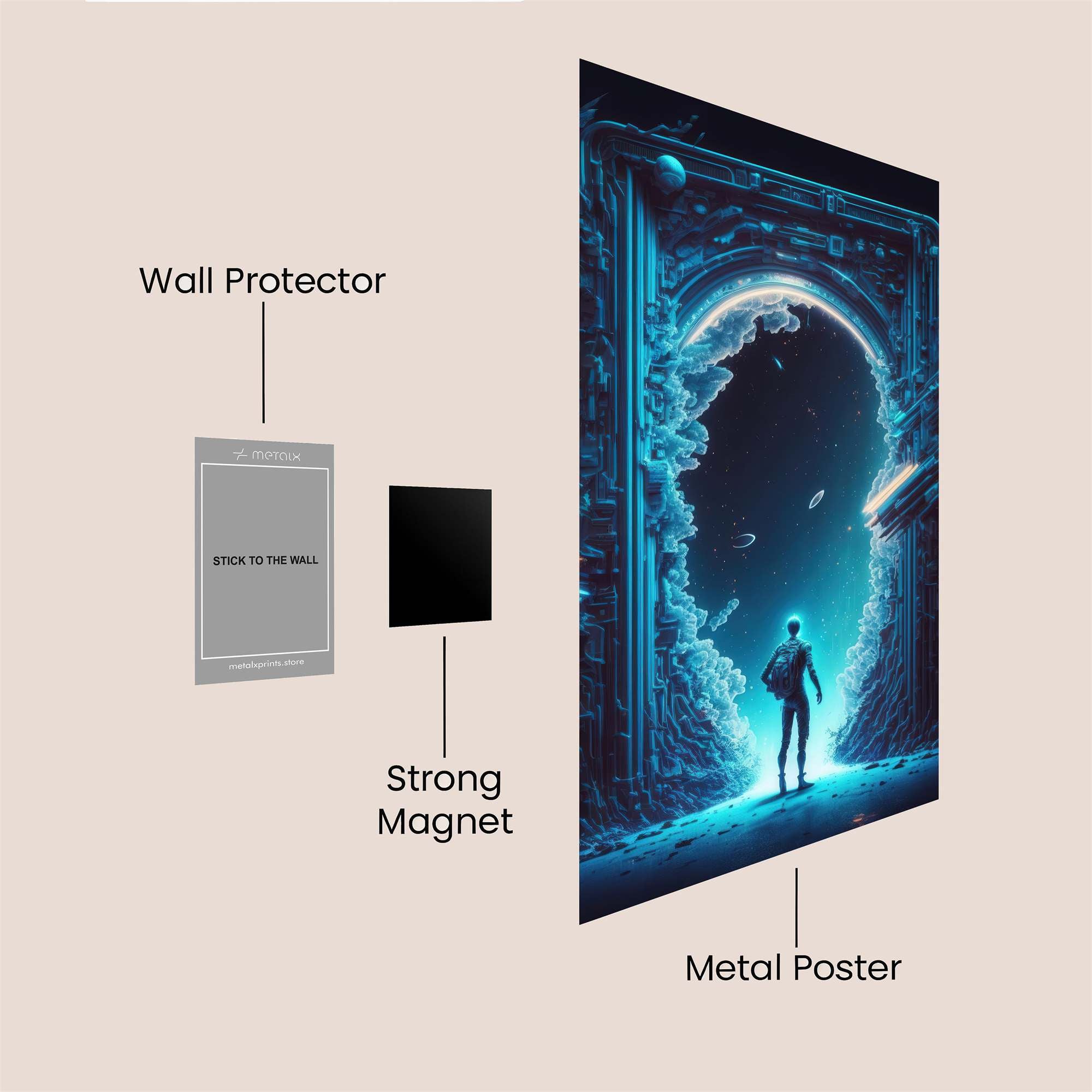 Portal Mystery Safe Wall Magnetic / M