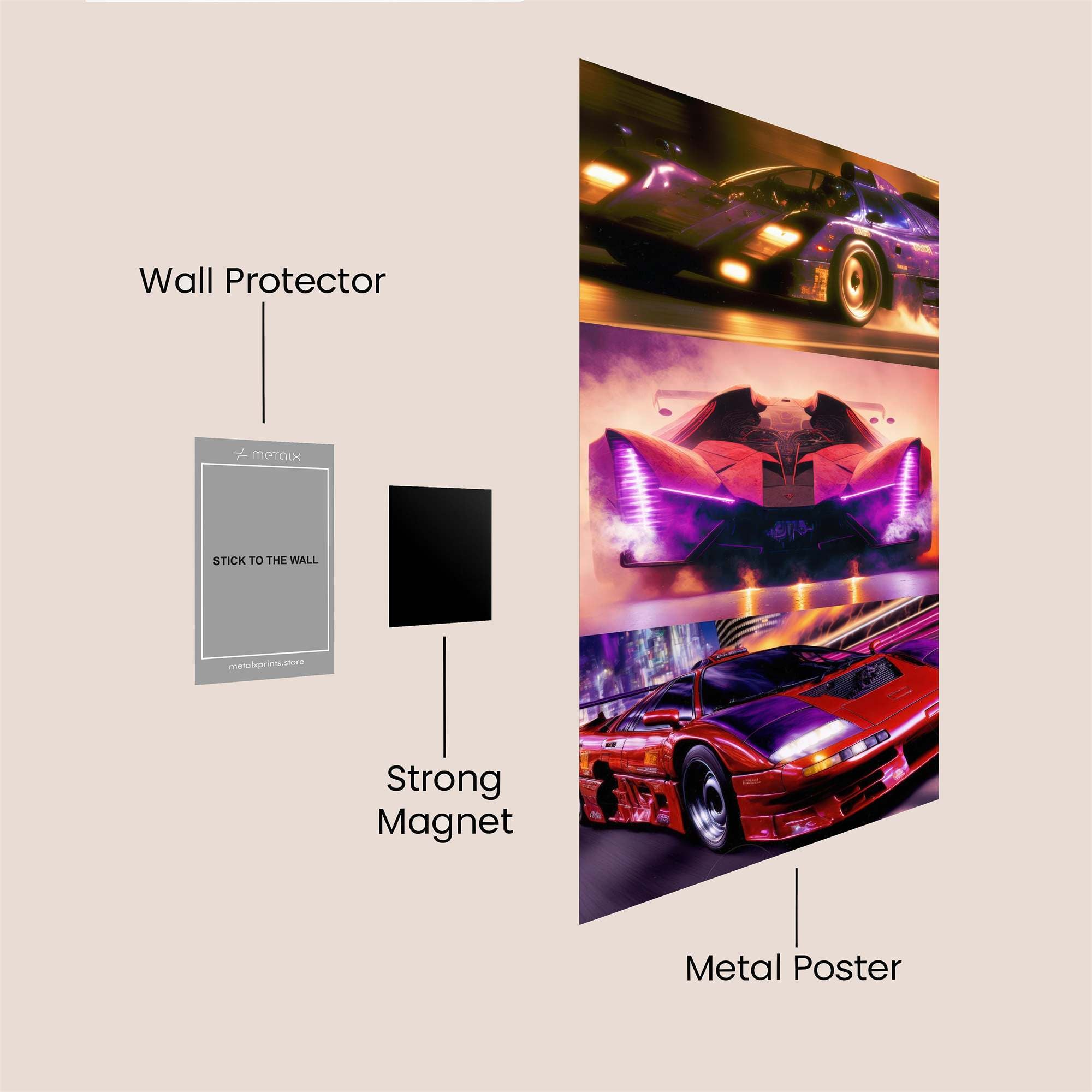 Cyberpunk Velocity Safe Wall Magnetic / M