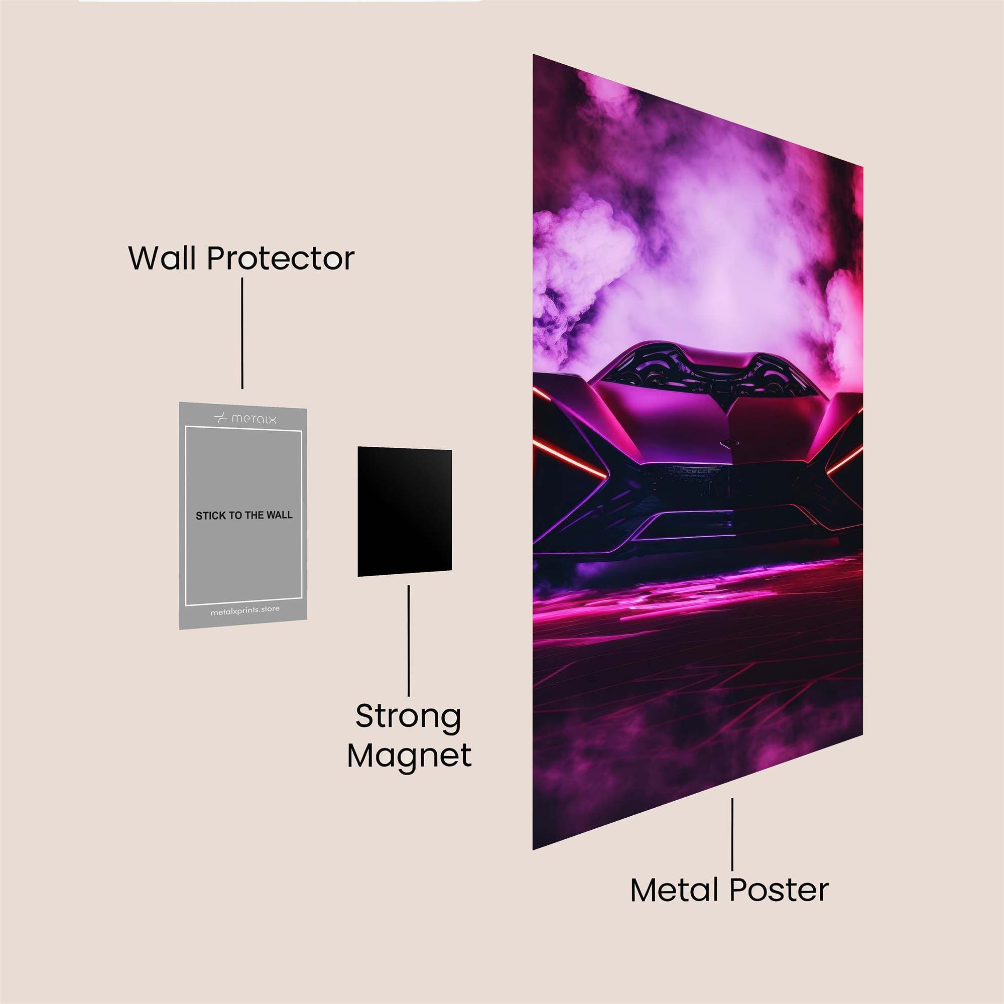 Neon Fury Safe Wall Magnetic / M