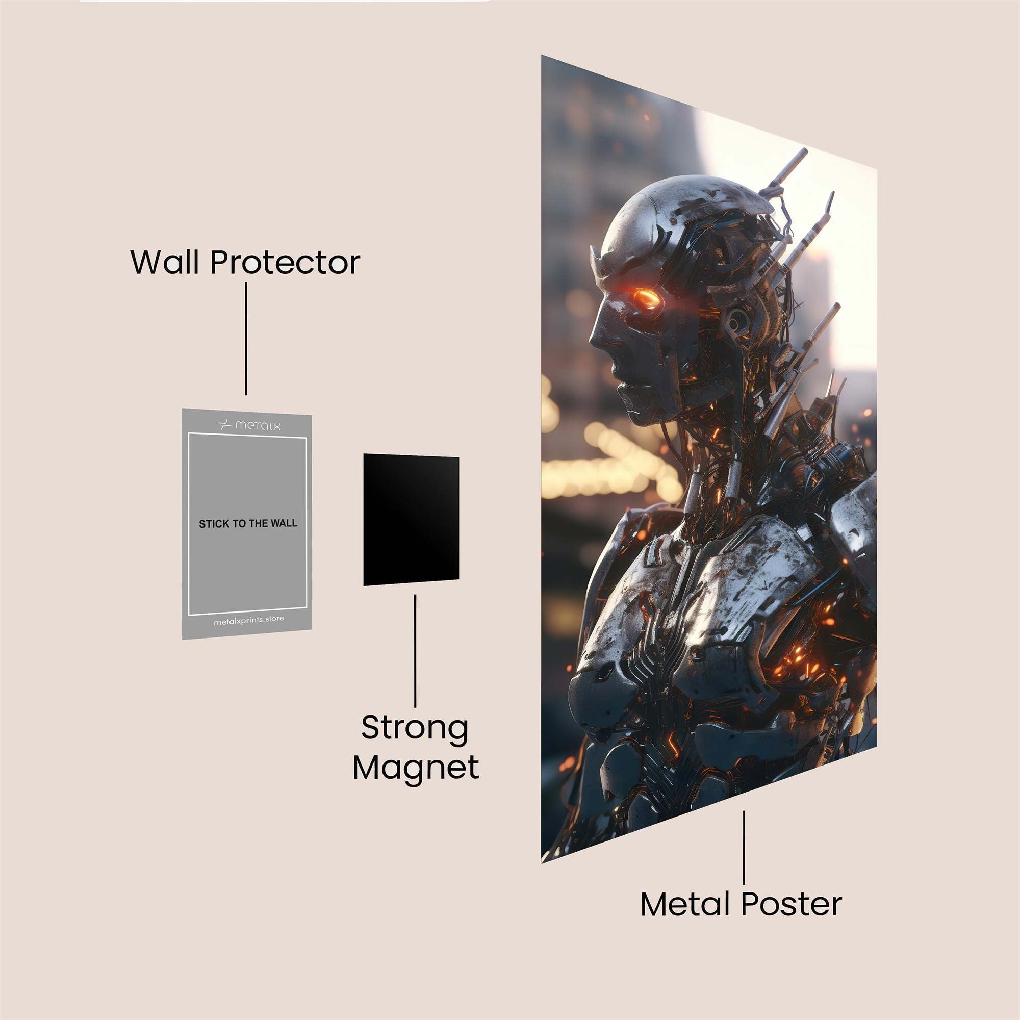 Robot Apocalypse Safe Wall Magnetic / M