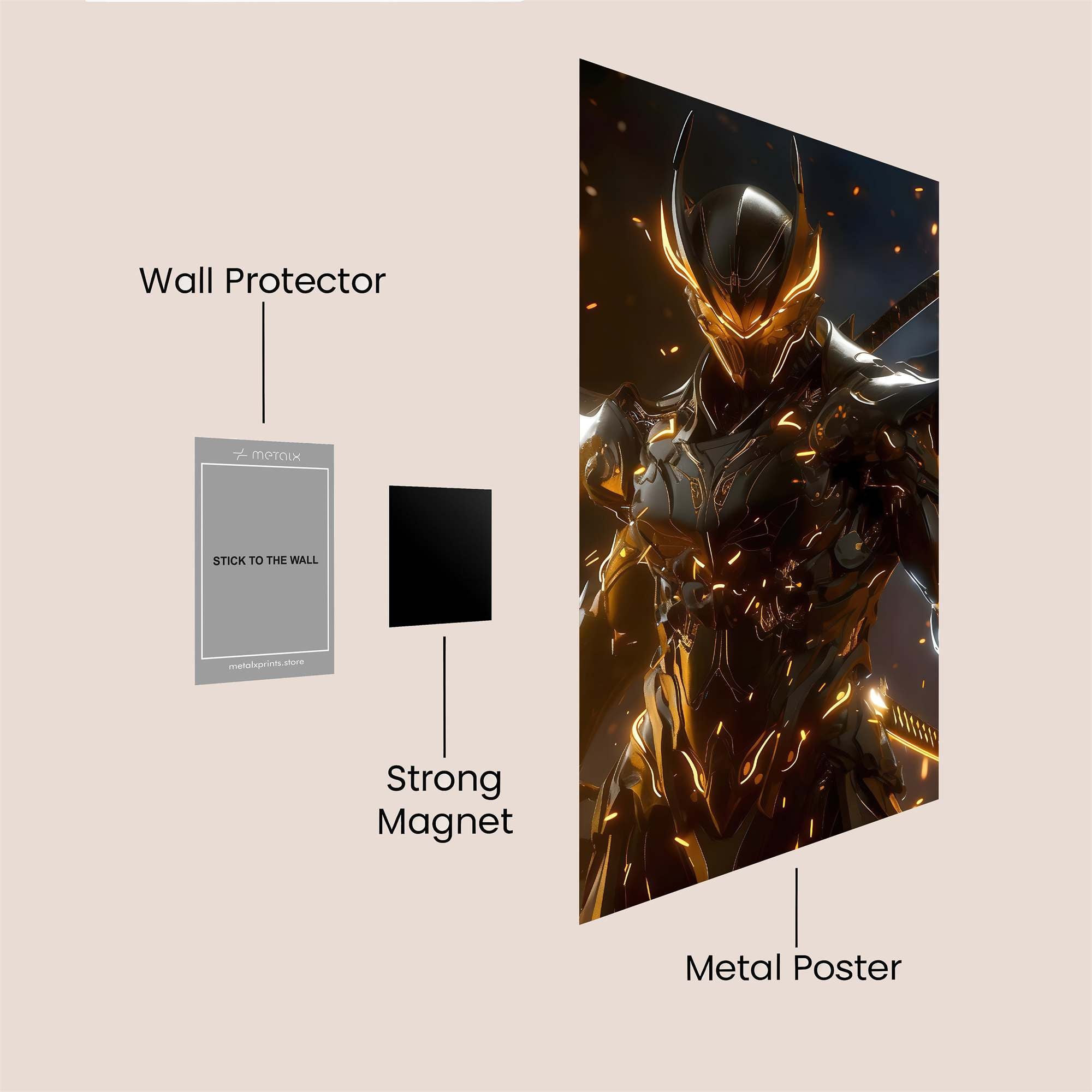 Genji Fiery Safe Wall Magnetic / M