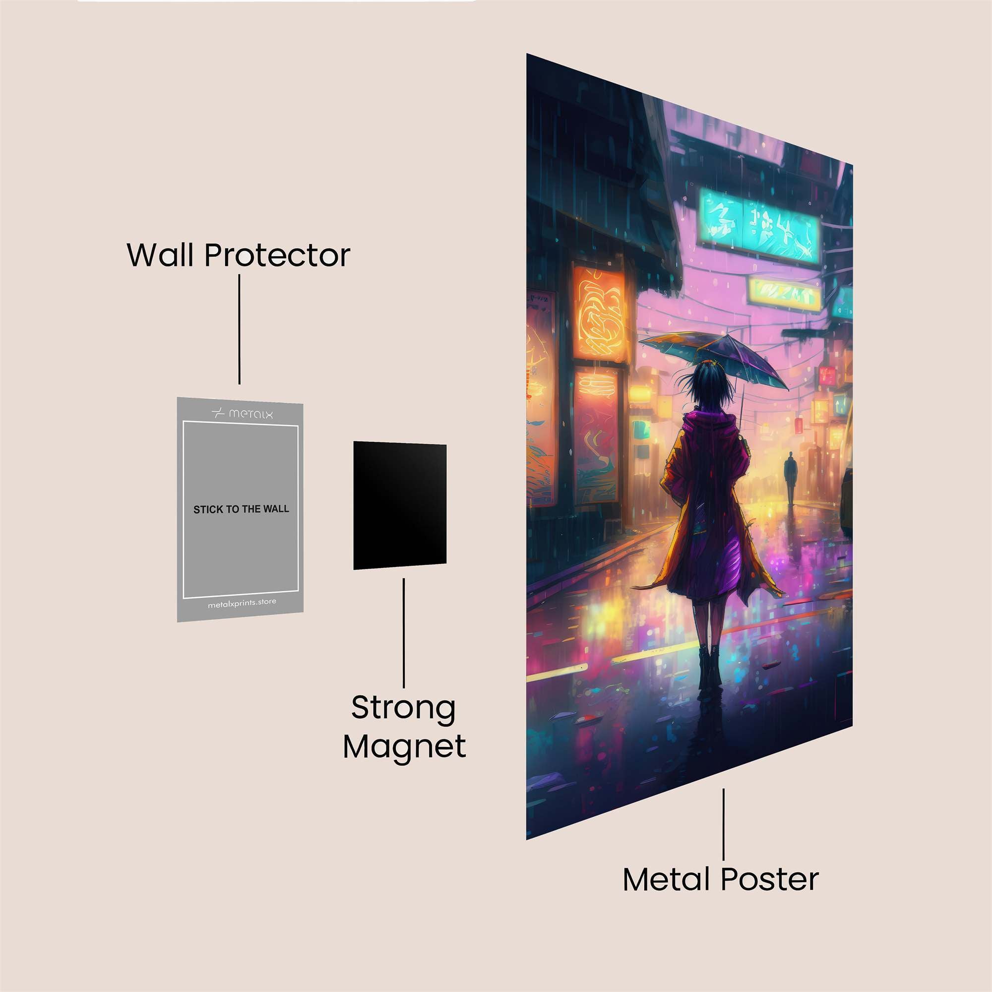 Neon Solitude Safe Wall Magnetic / M