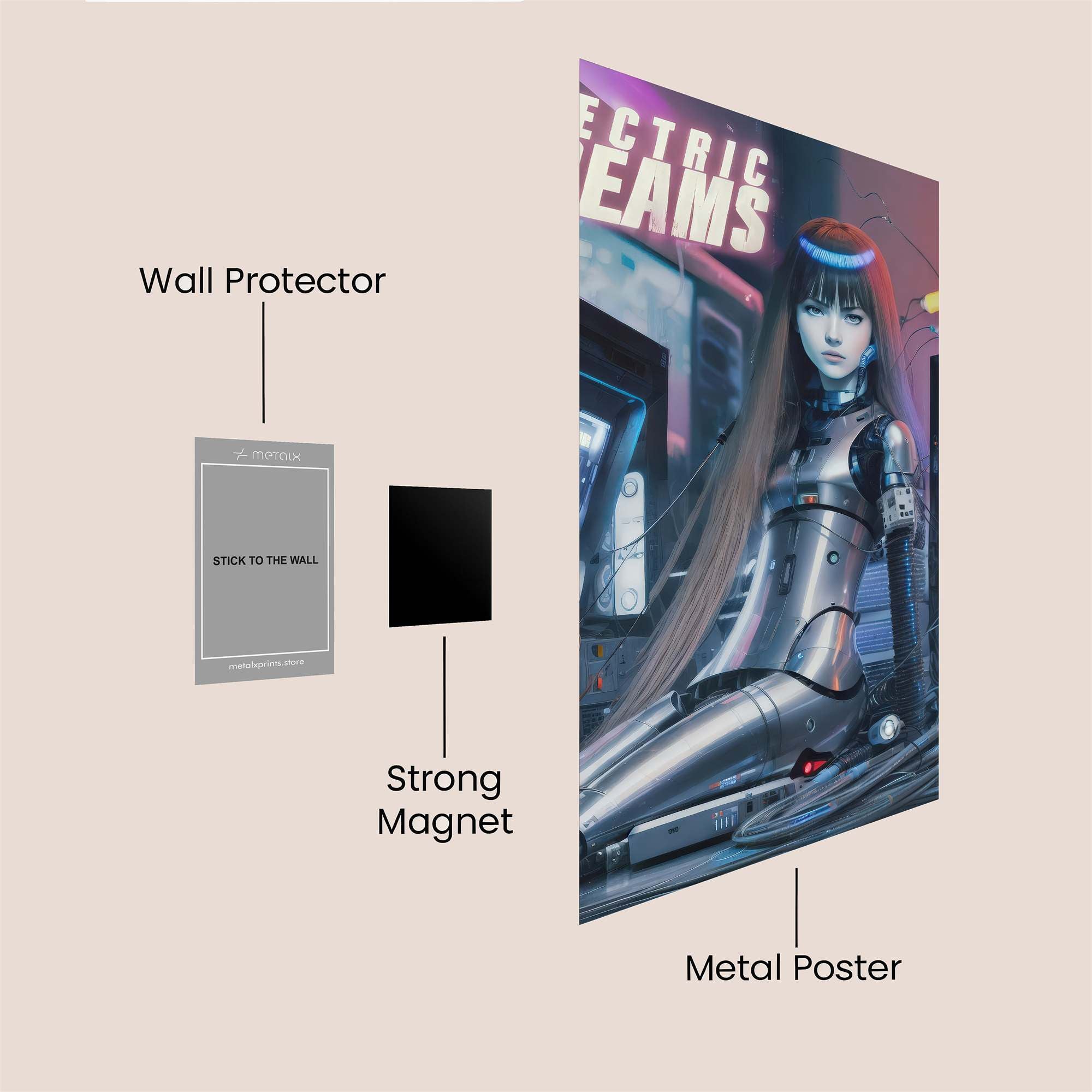 Cyber Serenity Safe Wall Magnetic / M
