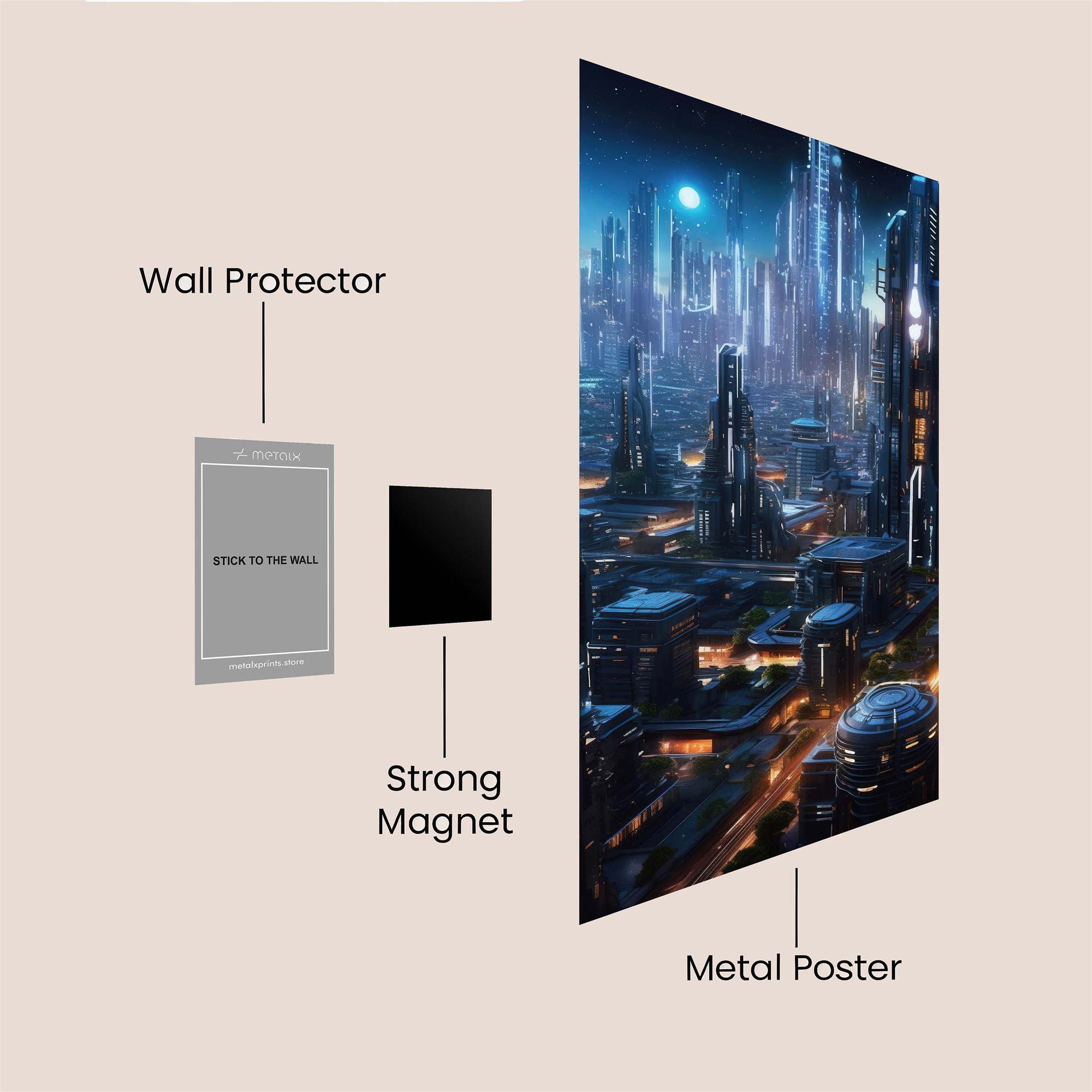 Neon Serenity Safe Wall Magnetic / M