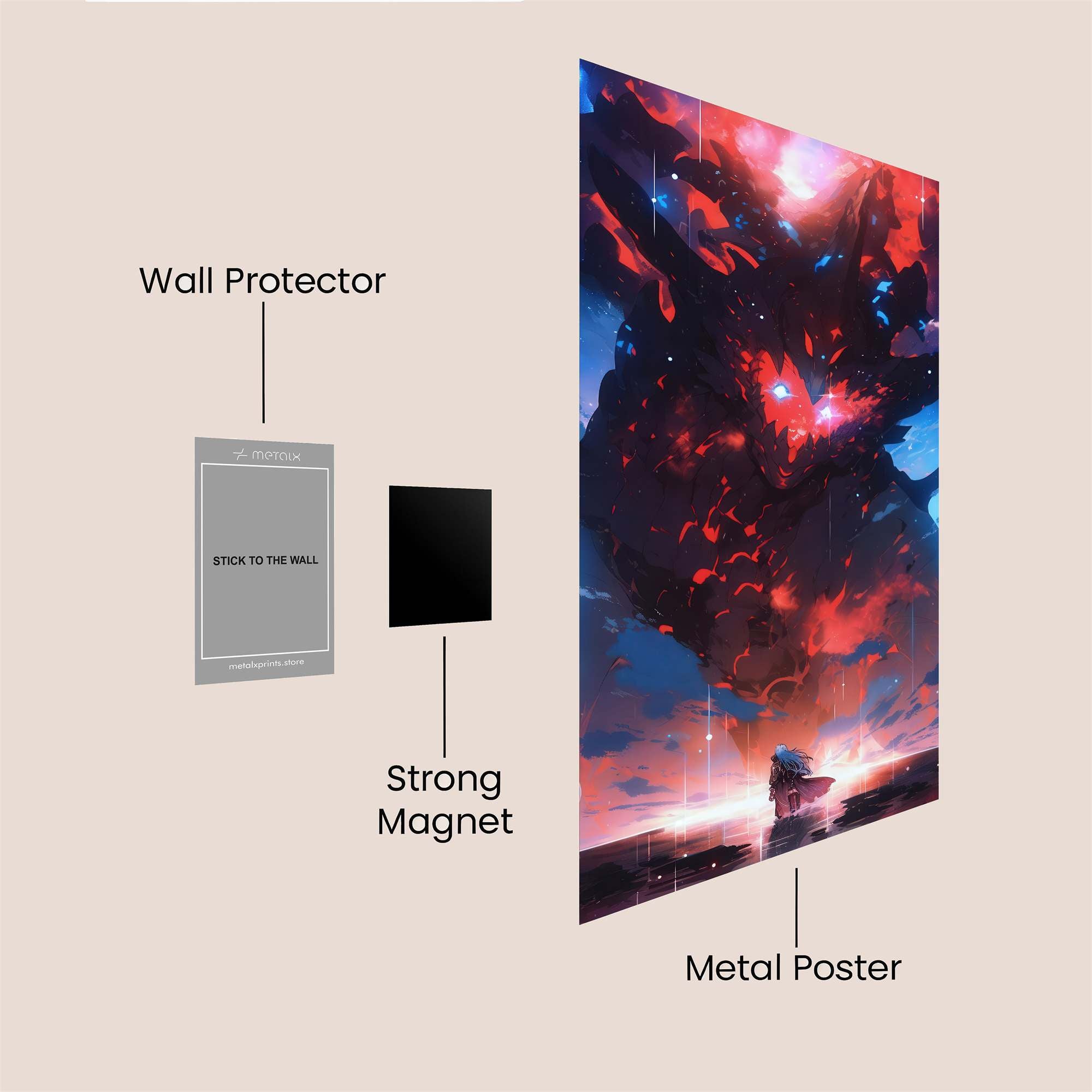 Monster Menace Safe Wall Magnetic / M