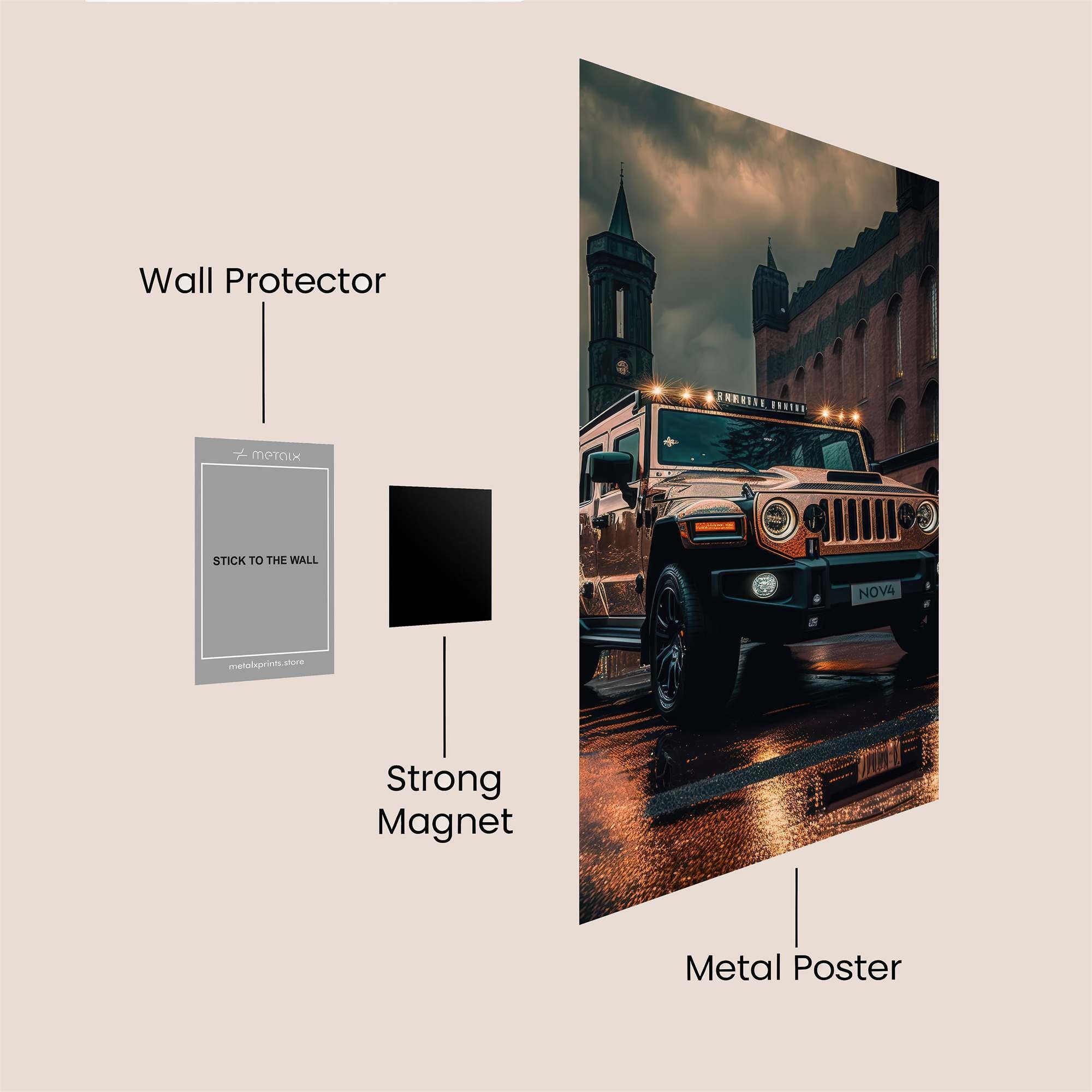 Jeep Gloom Safe Wall Magnetic / M