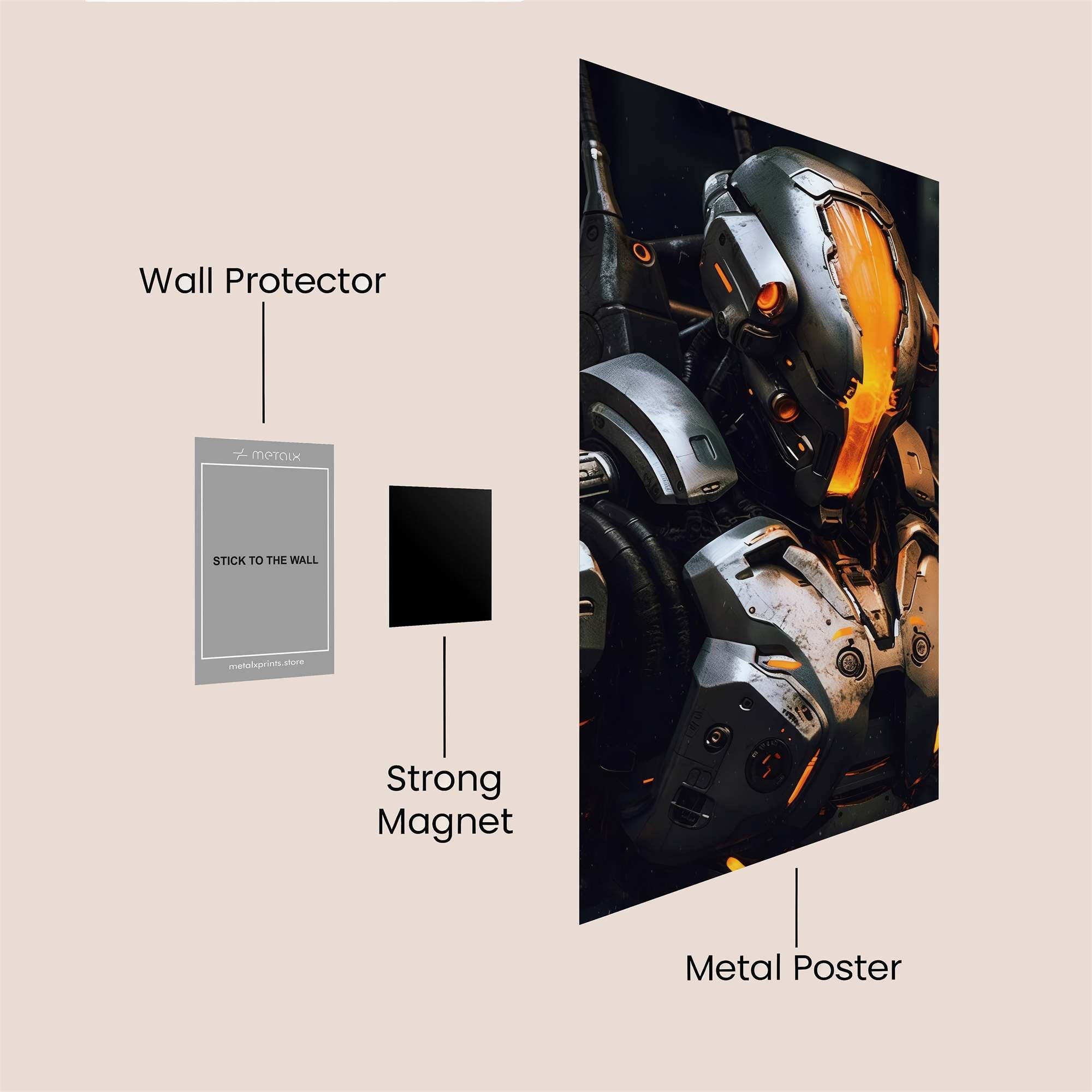 Sentinel Glow Safe Wall Magnetic / M