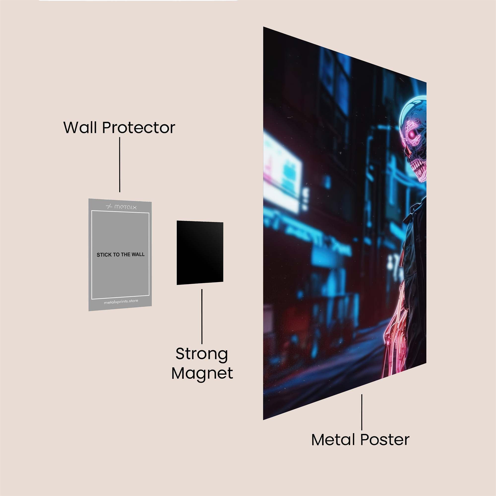 Neon Nightmare Safe Wall Magnetic / M