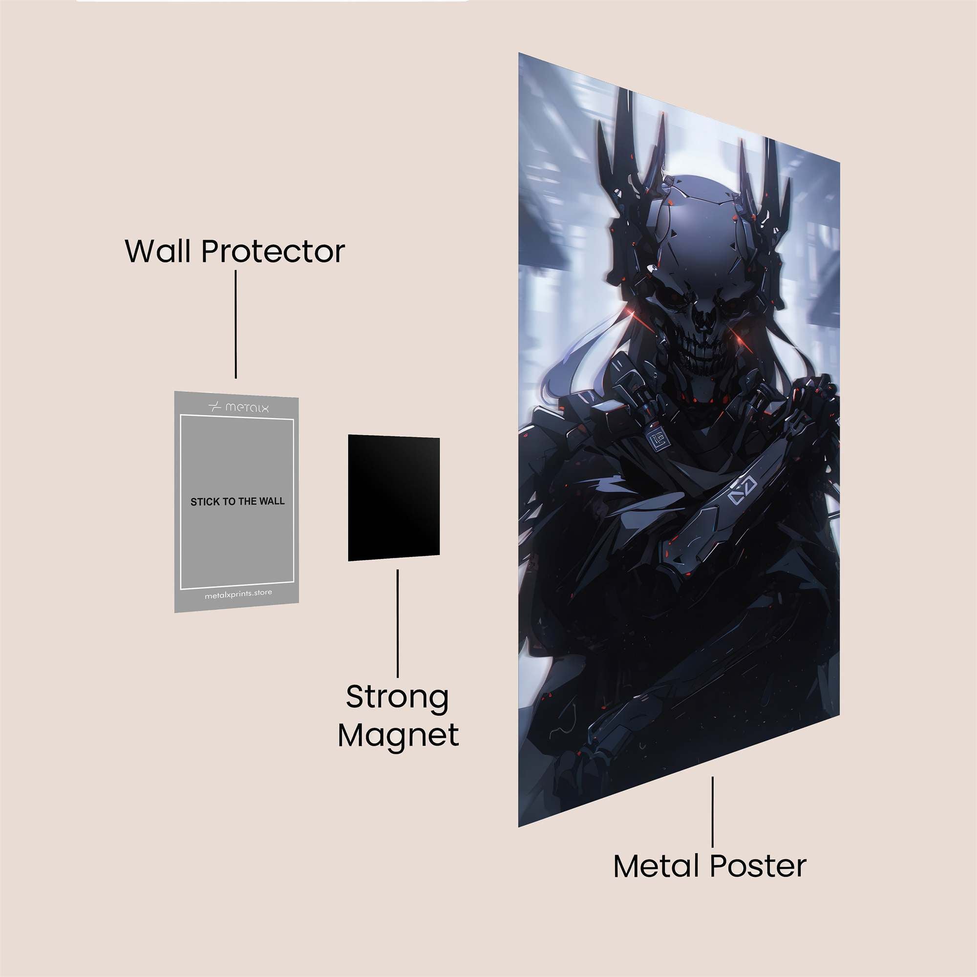 Skull Sovereign Safe Wall Magnetic / M