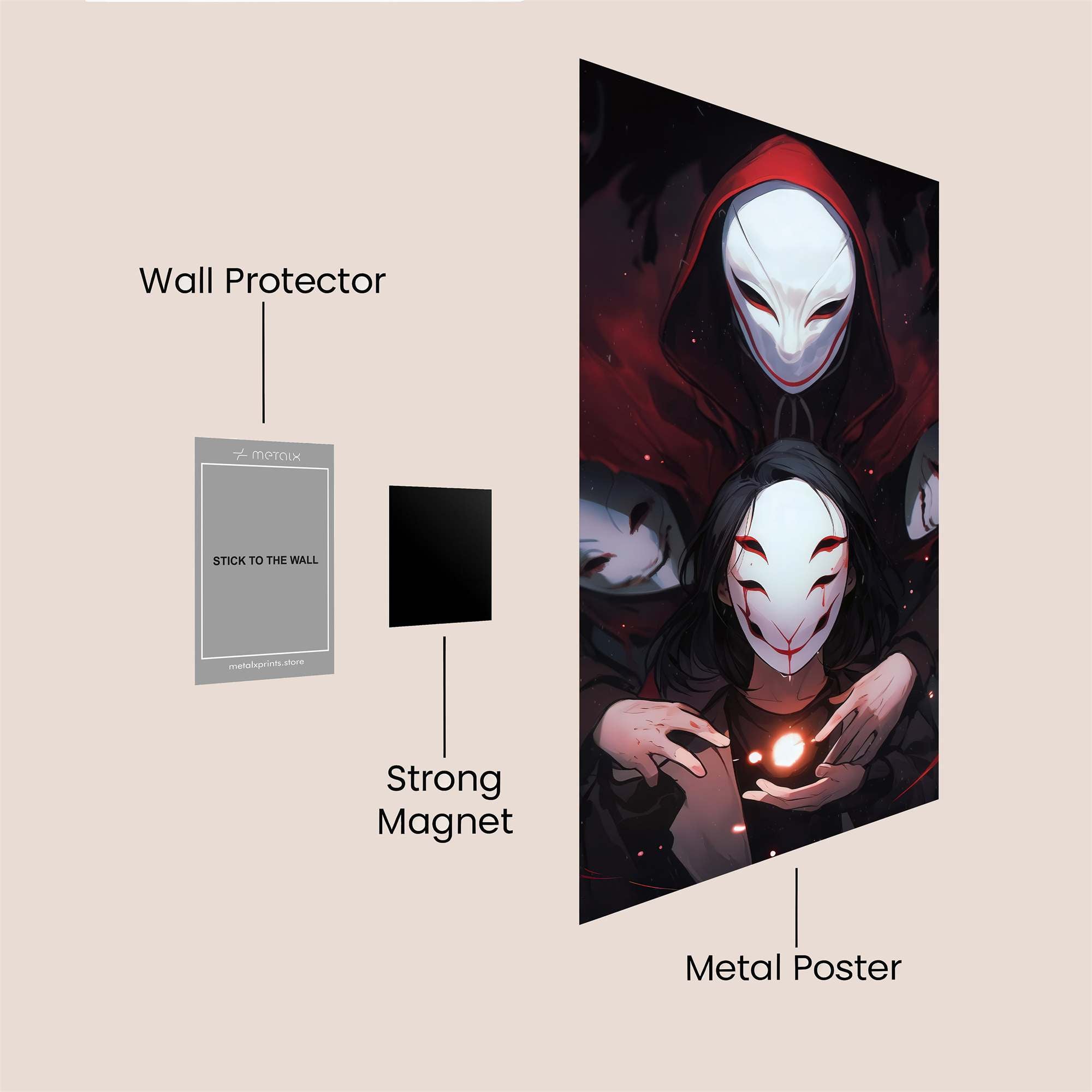 Masked Mystery Safe Wall Magnetic / M