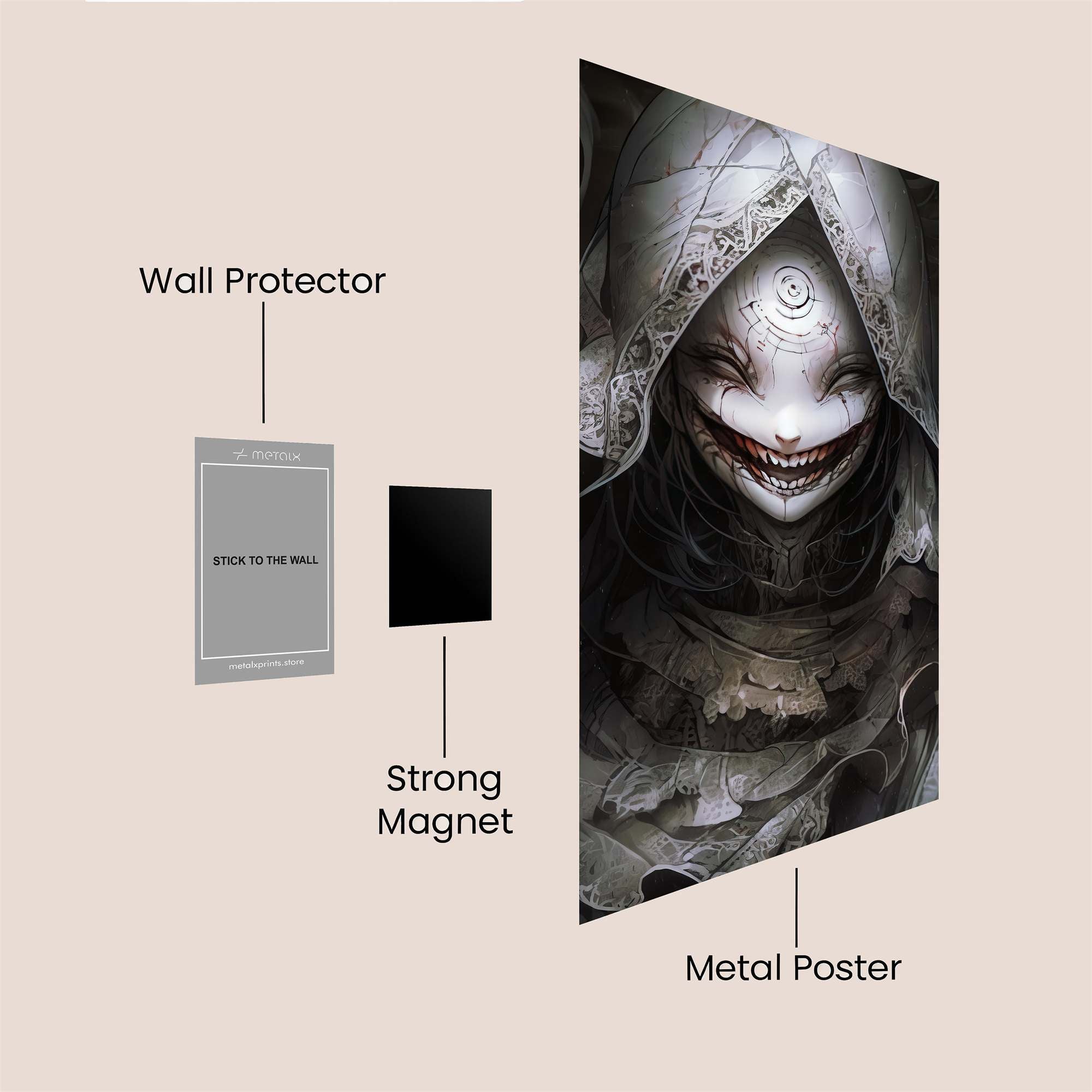 Grinning Gloom Safe Wall Magnetic / M