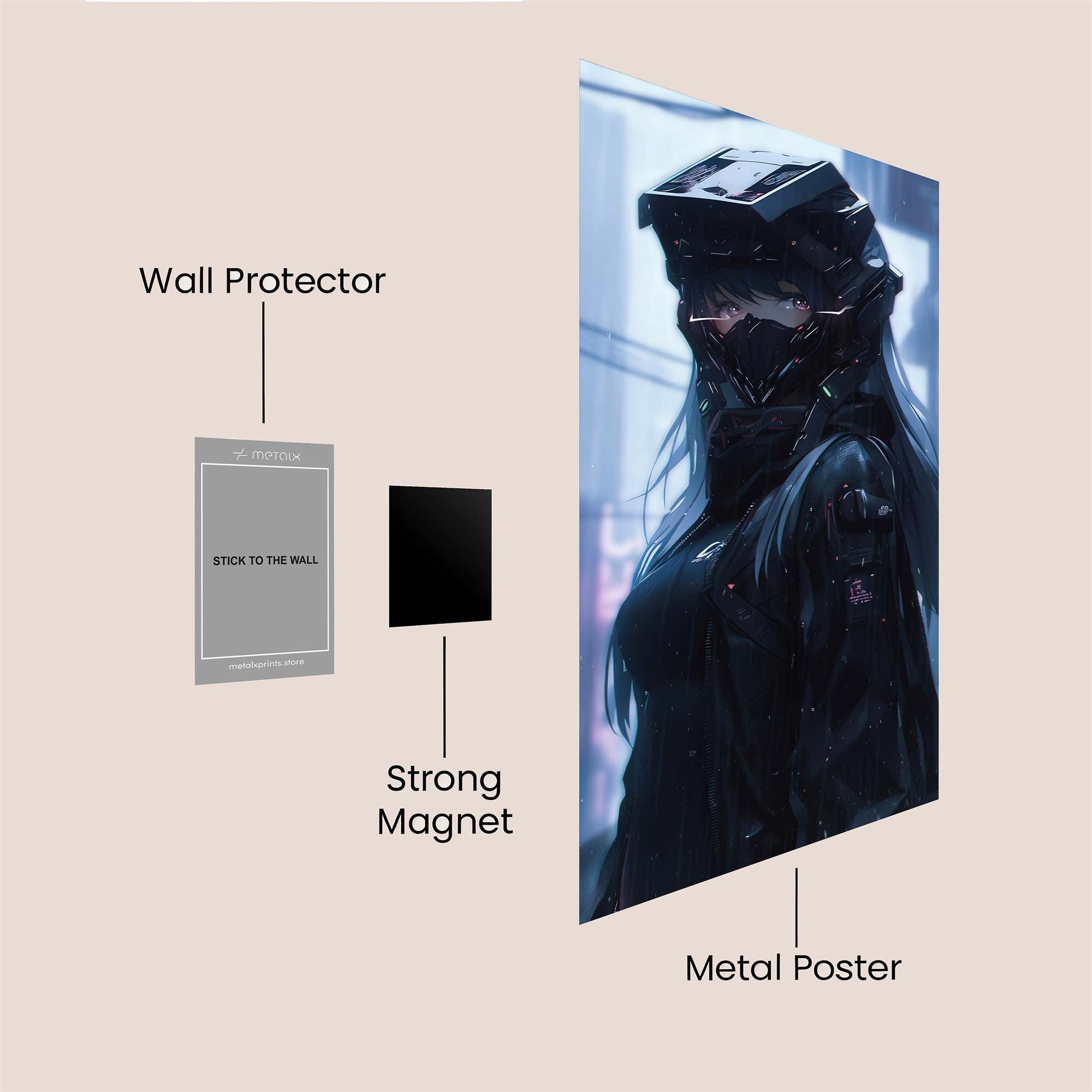 Cyberpunk Solitude Safe Wall Magnetic / M