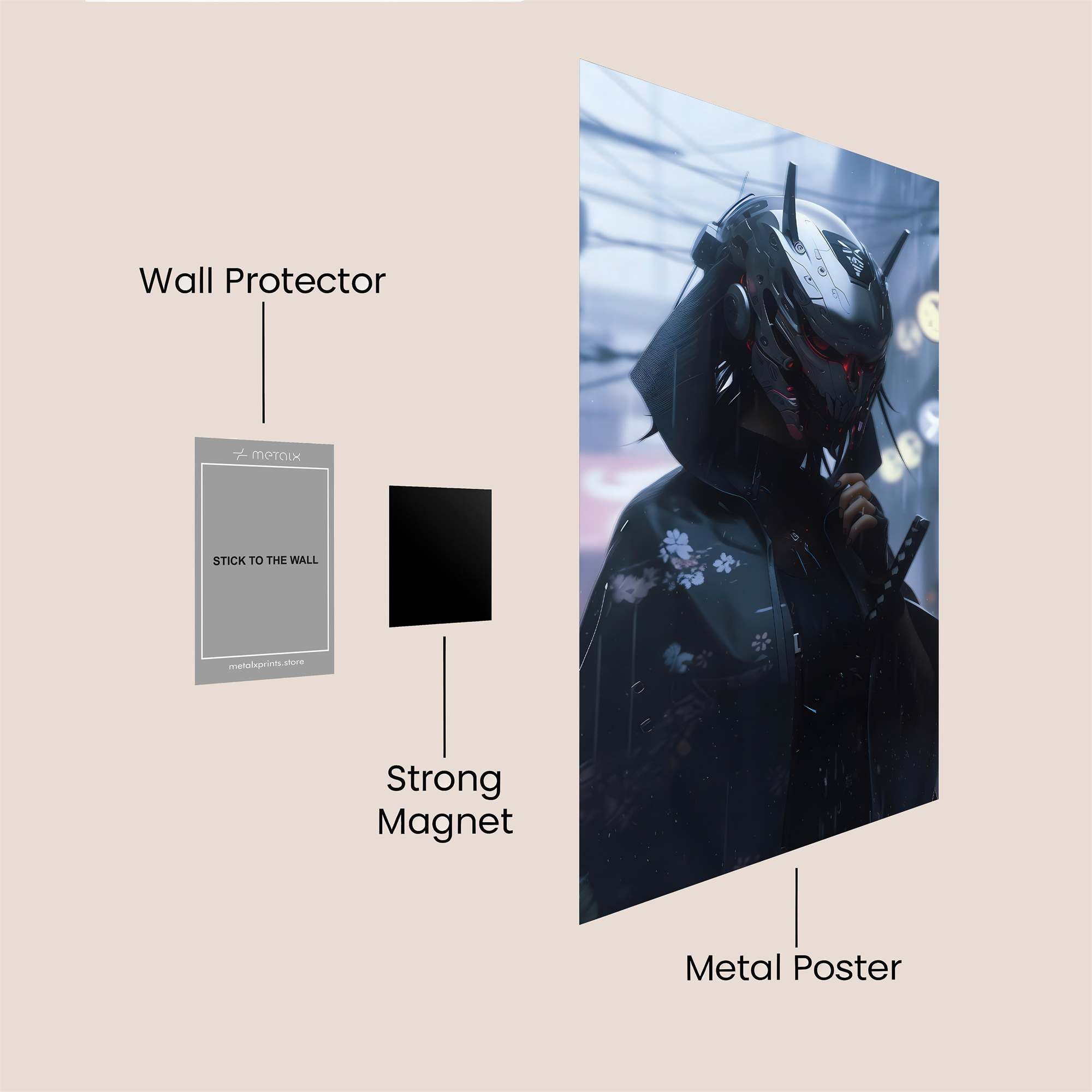 Samurai Stealth Safe Wall Magnetic / M