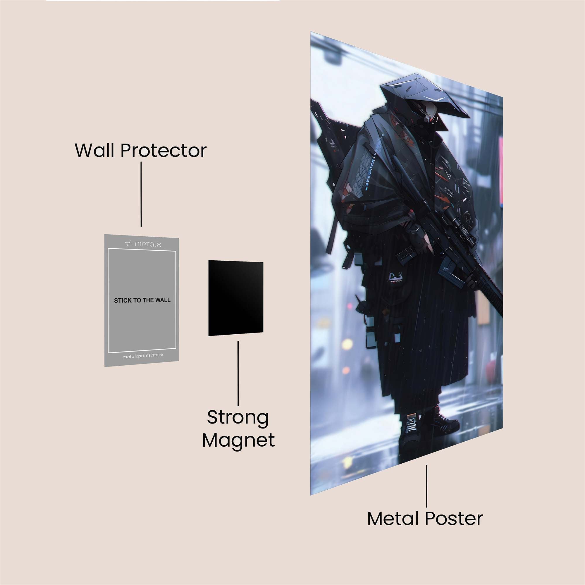 Ronin Noir Safe Wall Magnetic / M