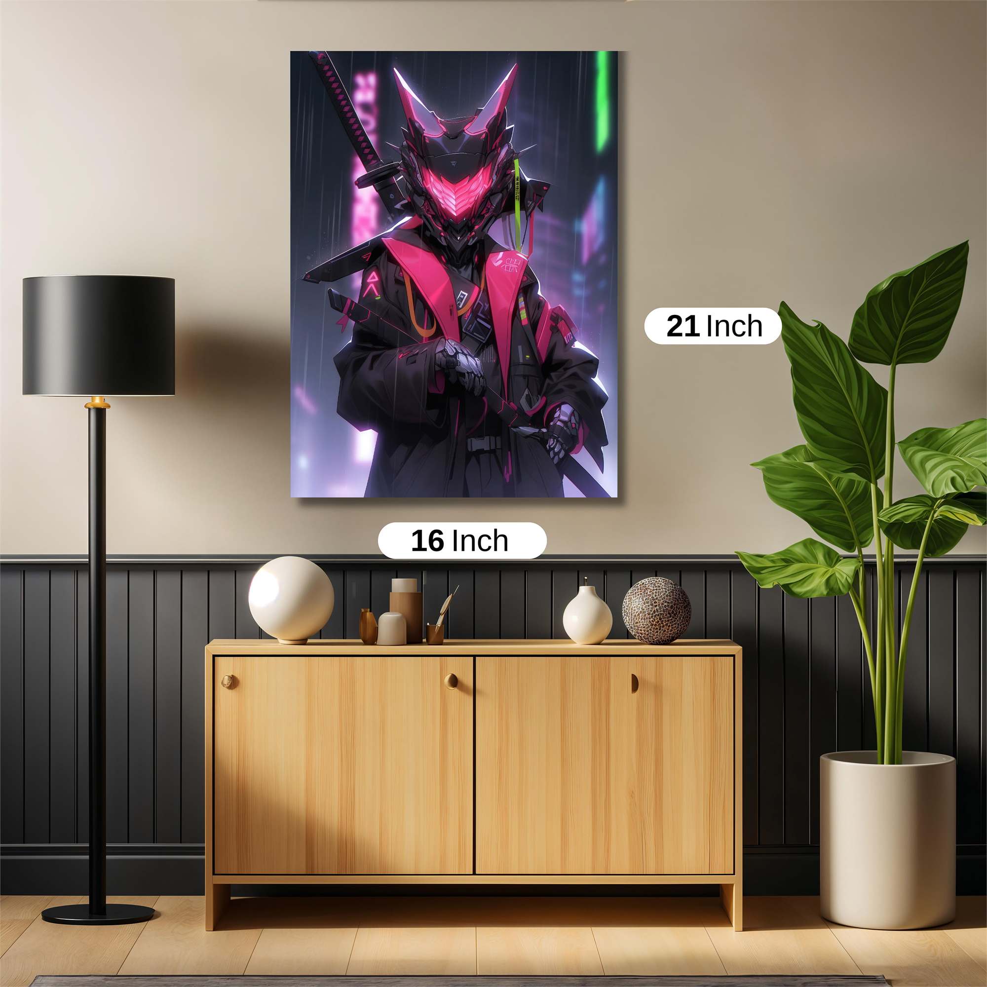 Neon Samurai Safe Wall Magnetic / M