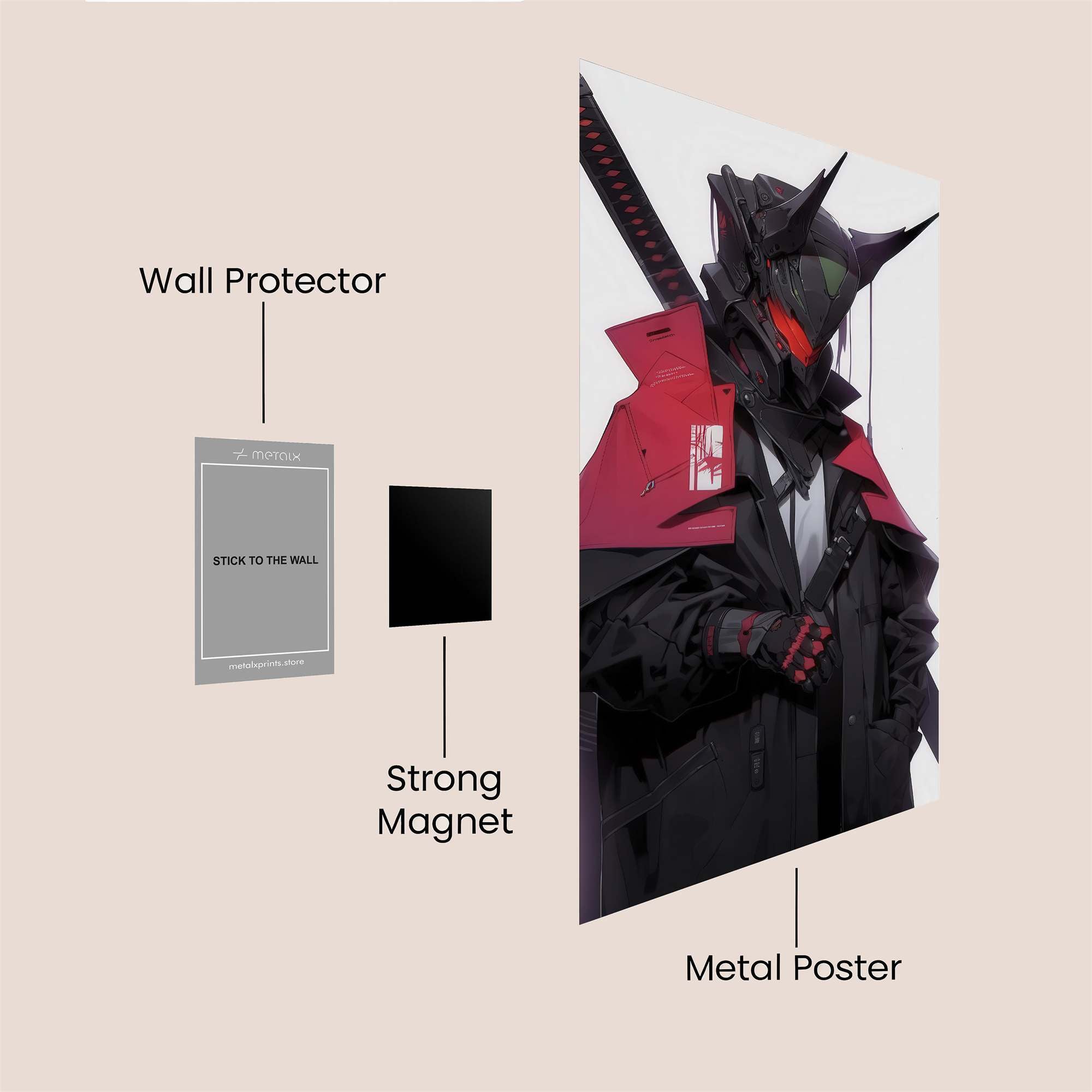 Samurai Stealth Safe Wall Magnetic / M