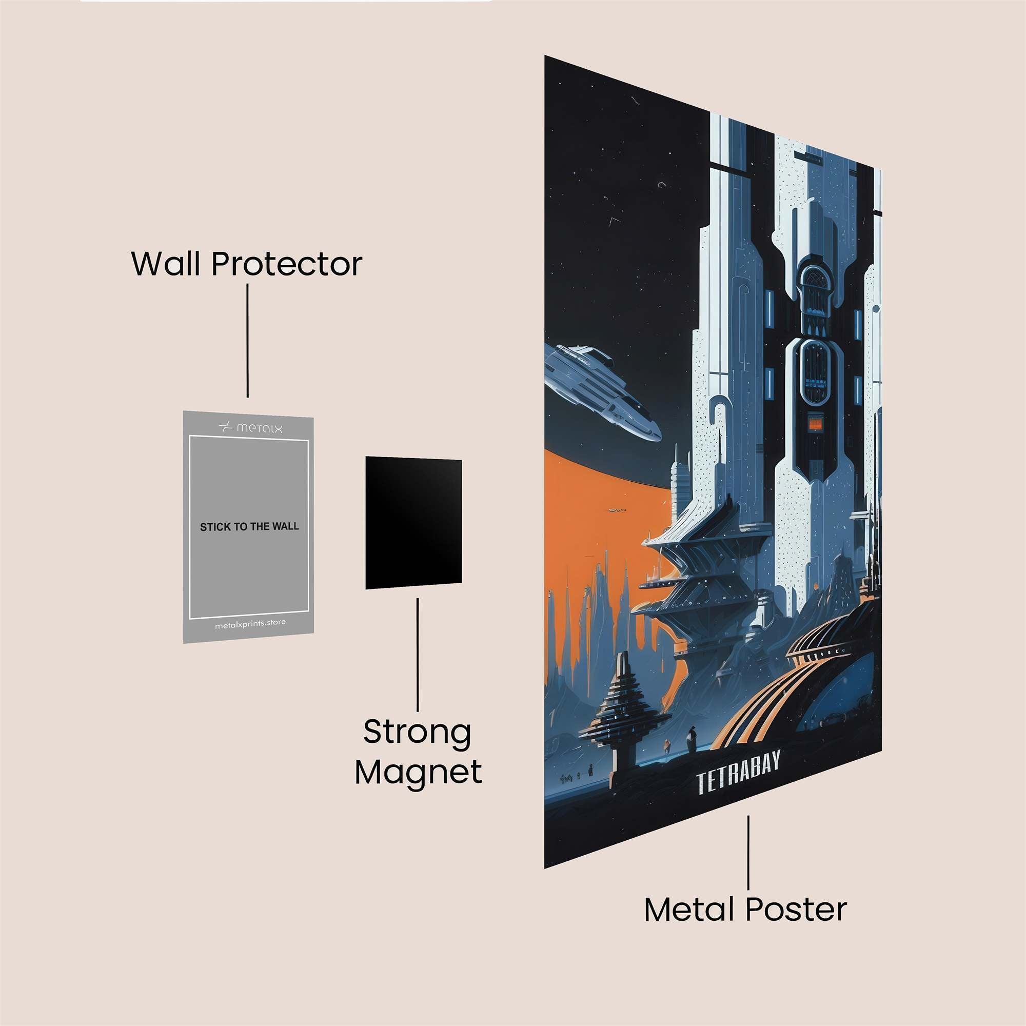 Tetrabay Tranquil Safe Wall Magnetic / M
