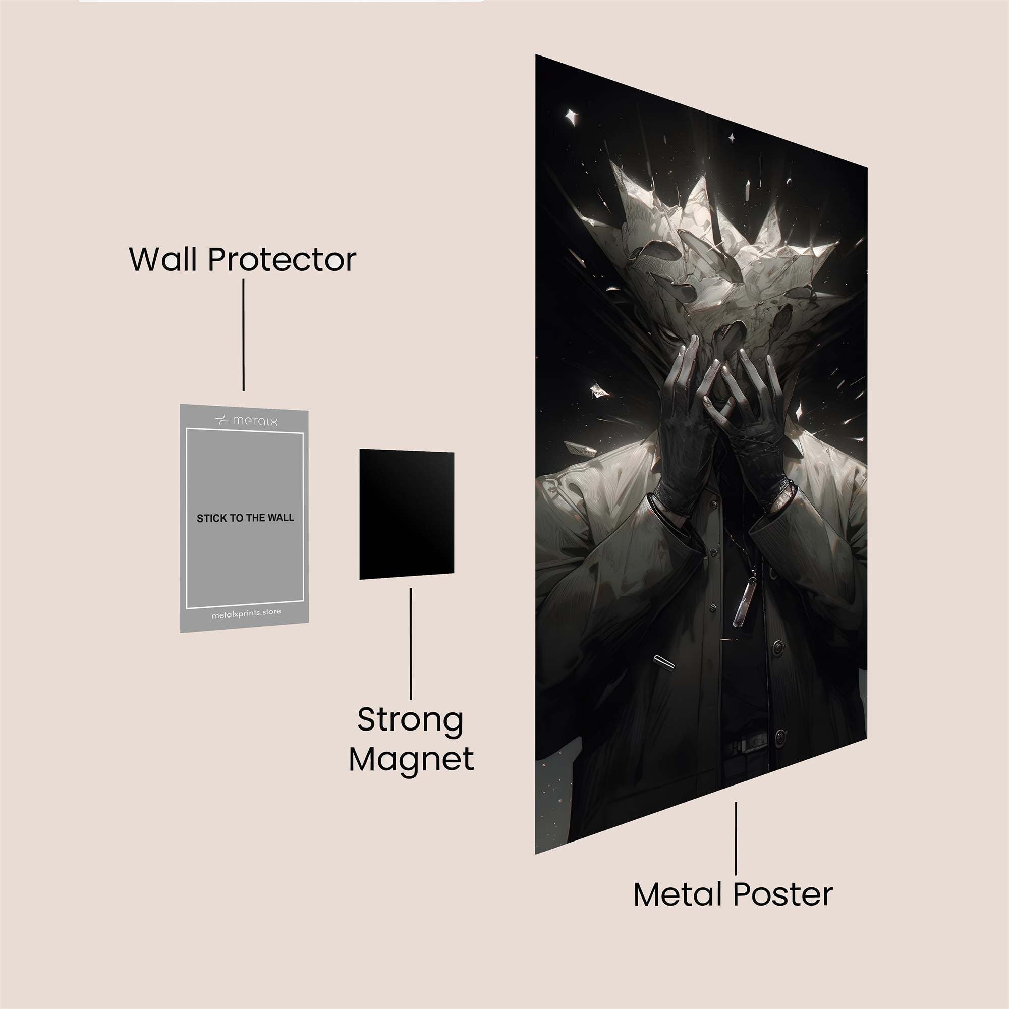 Crown Shattered Safe Wall Magnetic / M