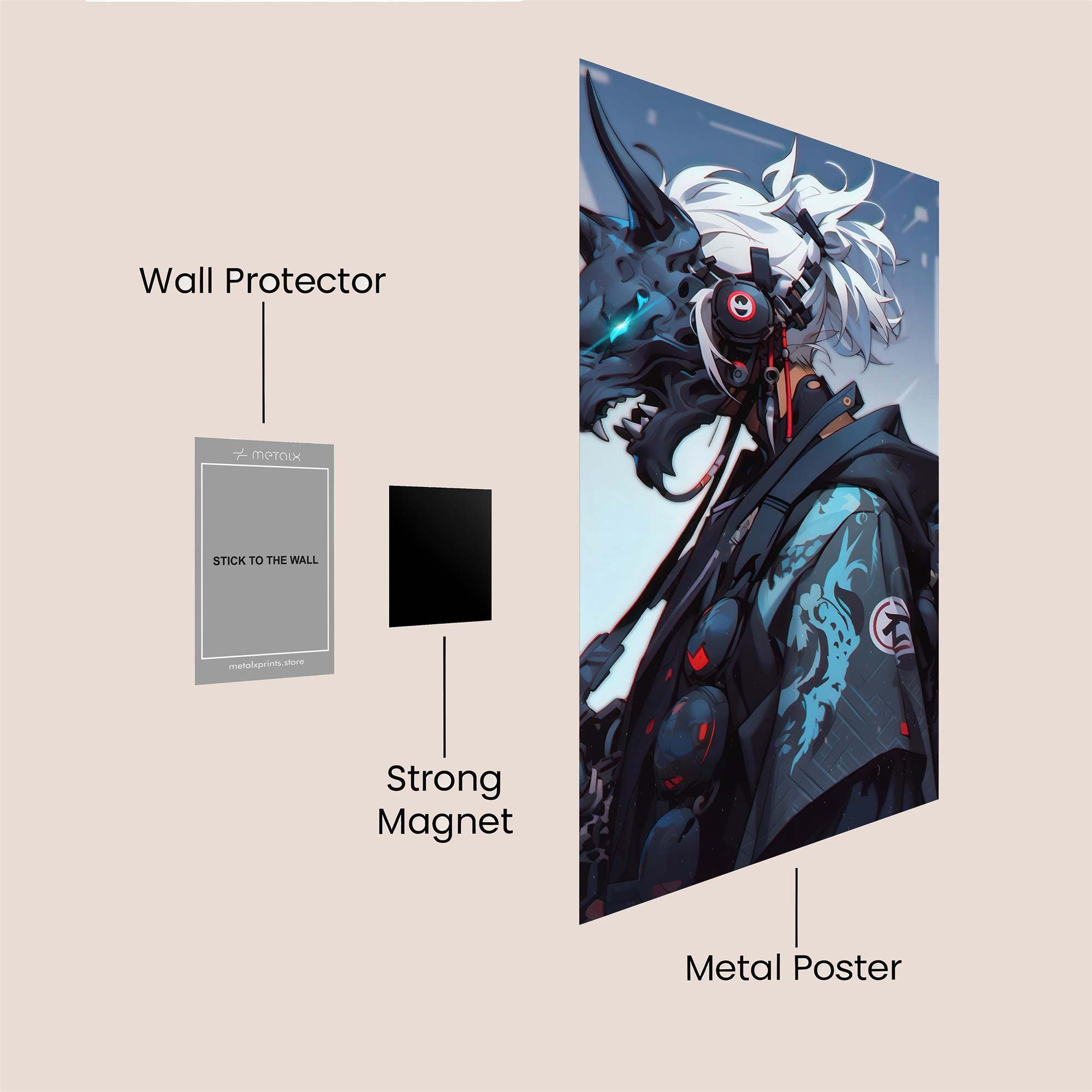Cyber Oni Safe Wall Magnetic / M