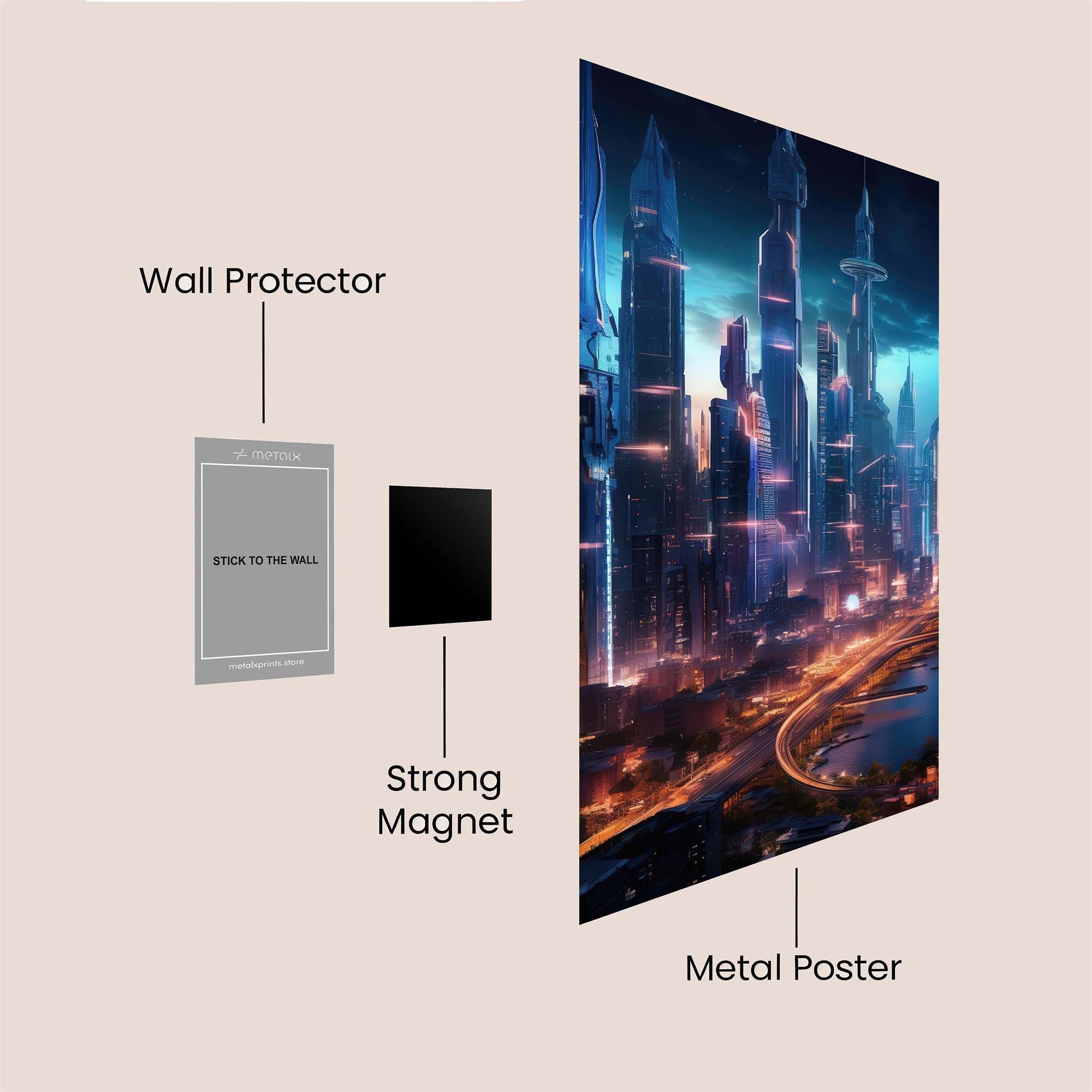 Neon Dusk Safe Wall Magnetic / M
