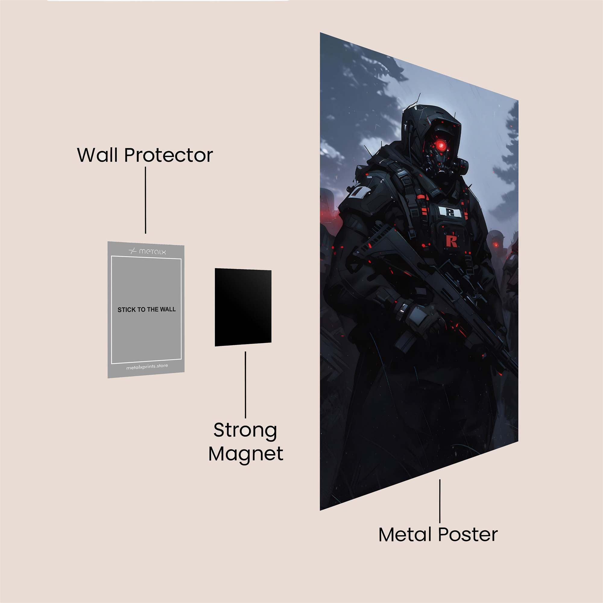 Squadron Gloom Safe Wall Magnetic / M