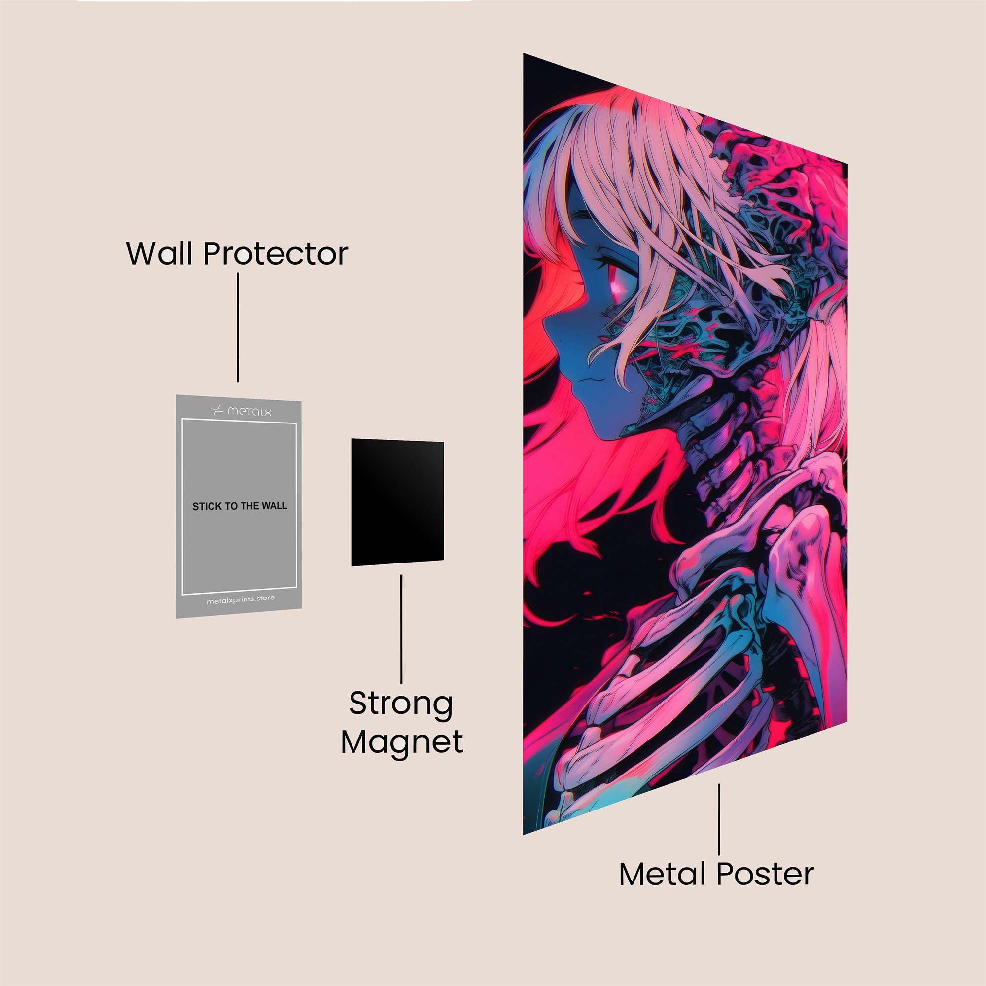 NeonSkeleton Safe Wall Magnetic / M