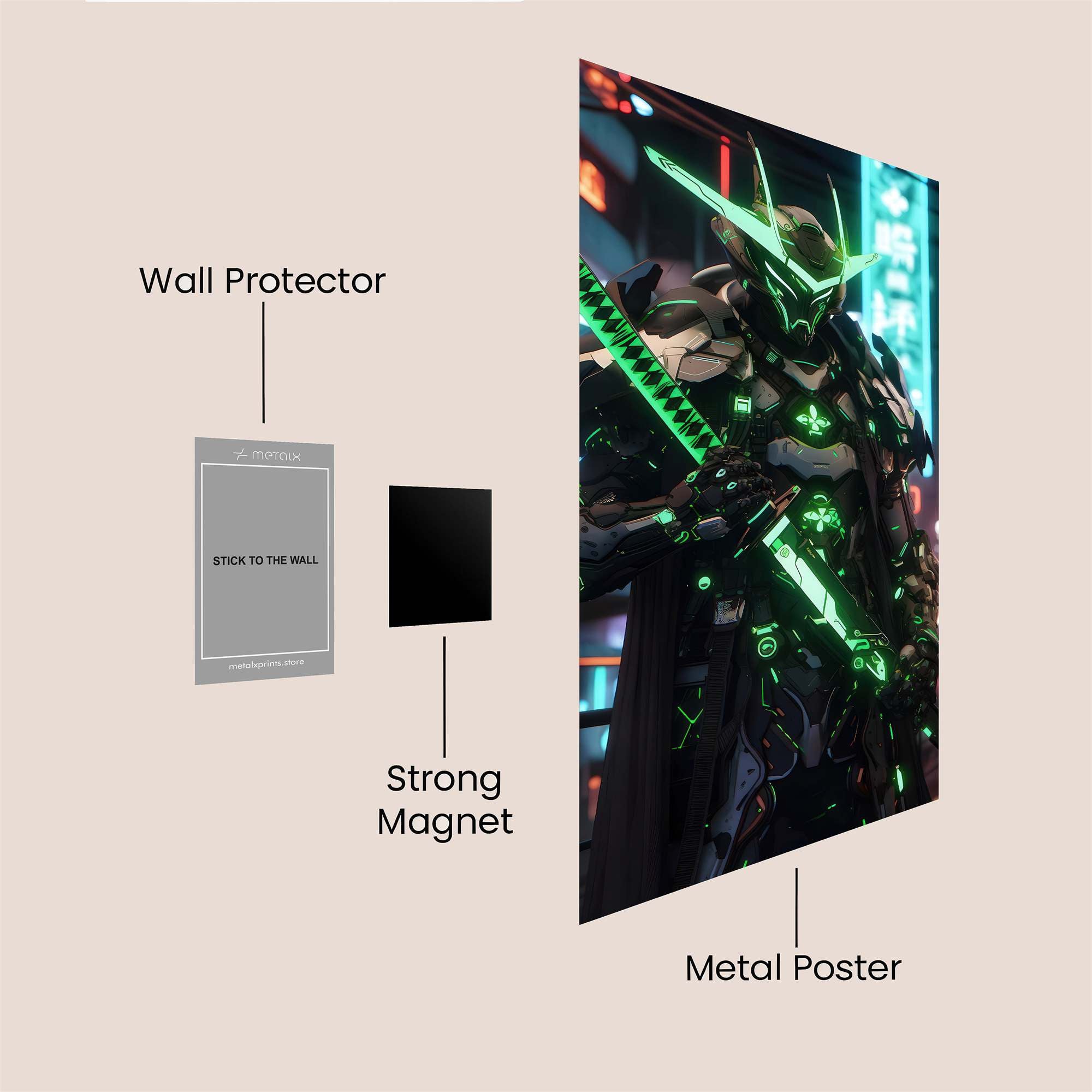 Cyber Samurai Safe Wall Magnetic / M