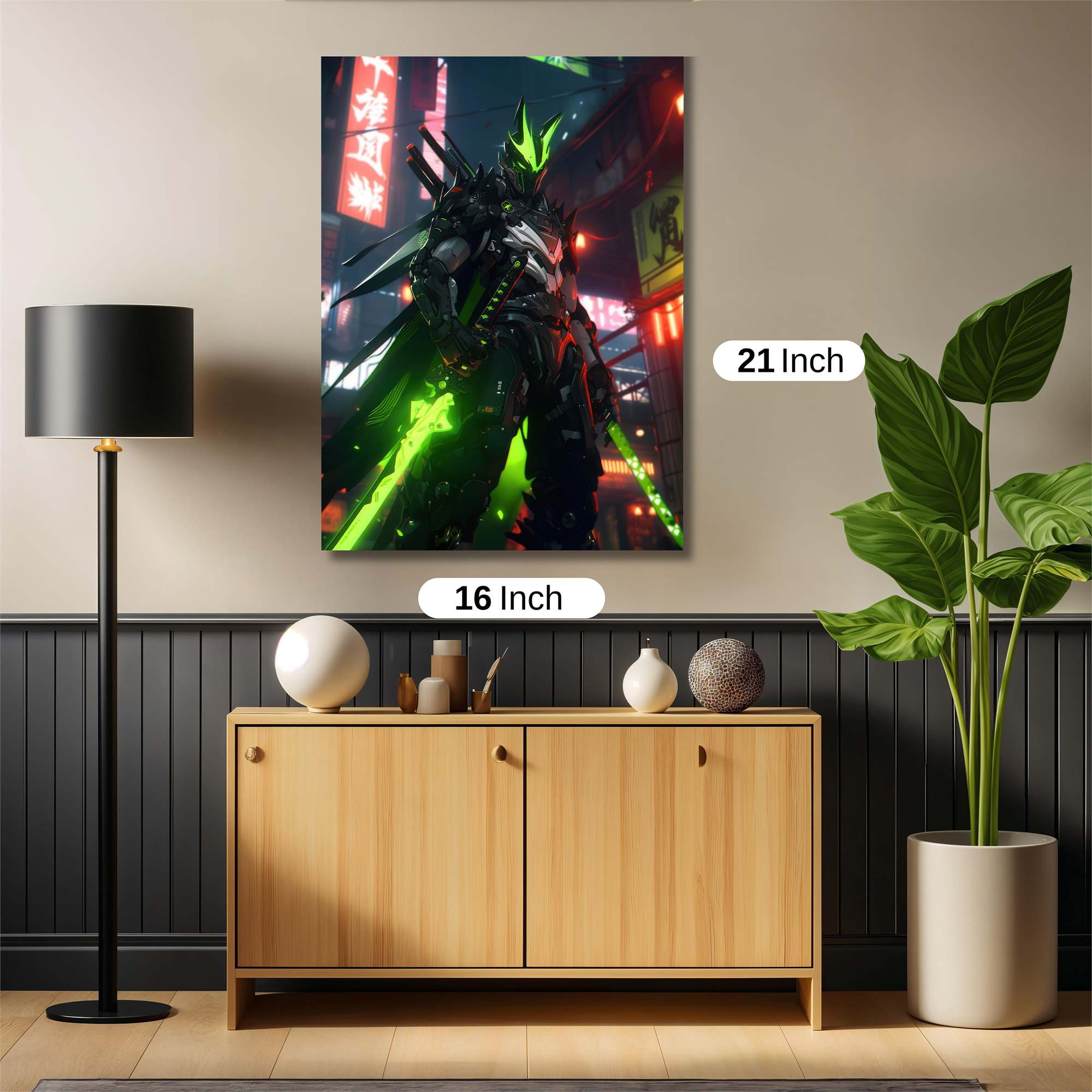 Neon Samurai Safe Wall Magnetic / M