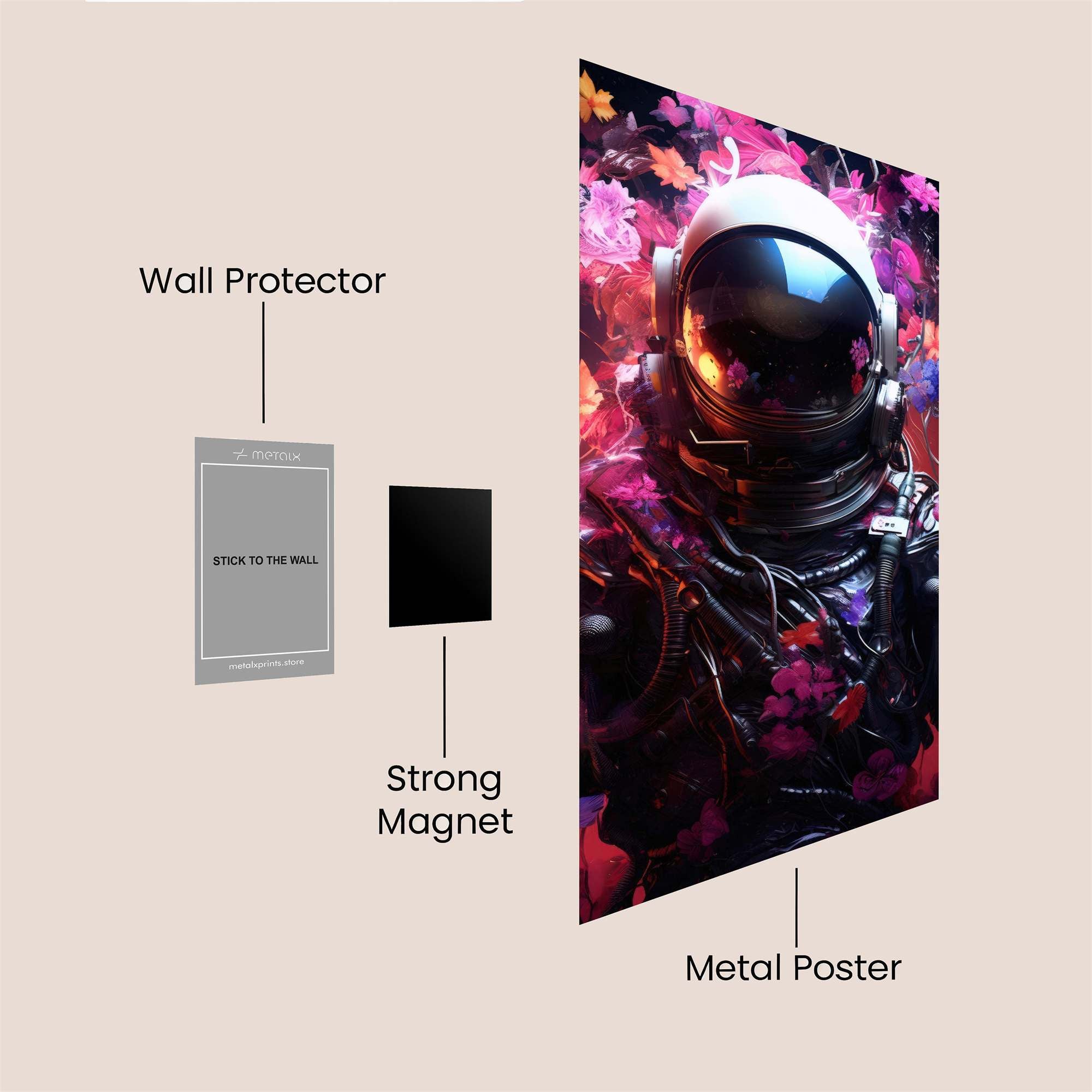 Astronaut Bloom Safe Wall Magnetic / M