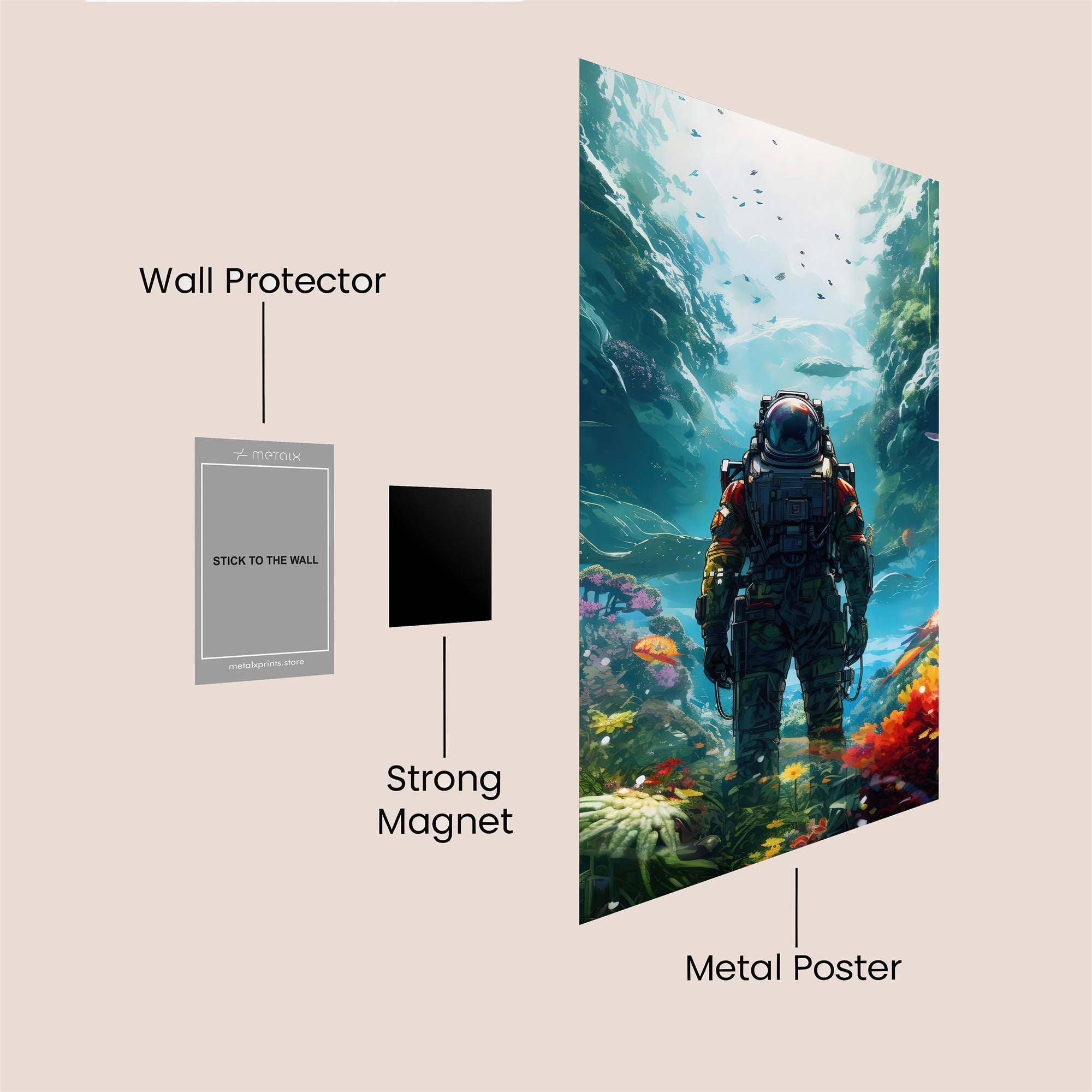 Astronaut Enchantment Safe Wall Magnetic / M