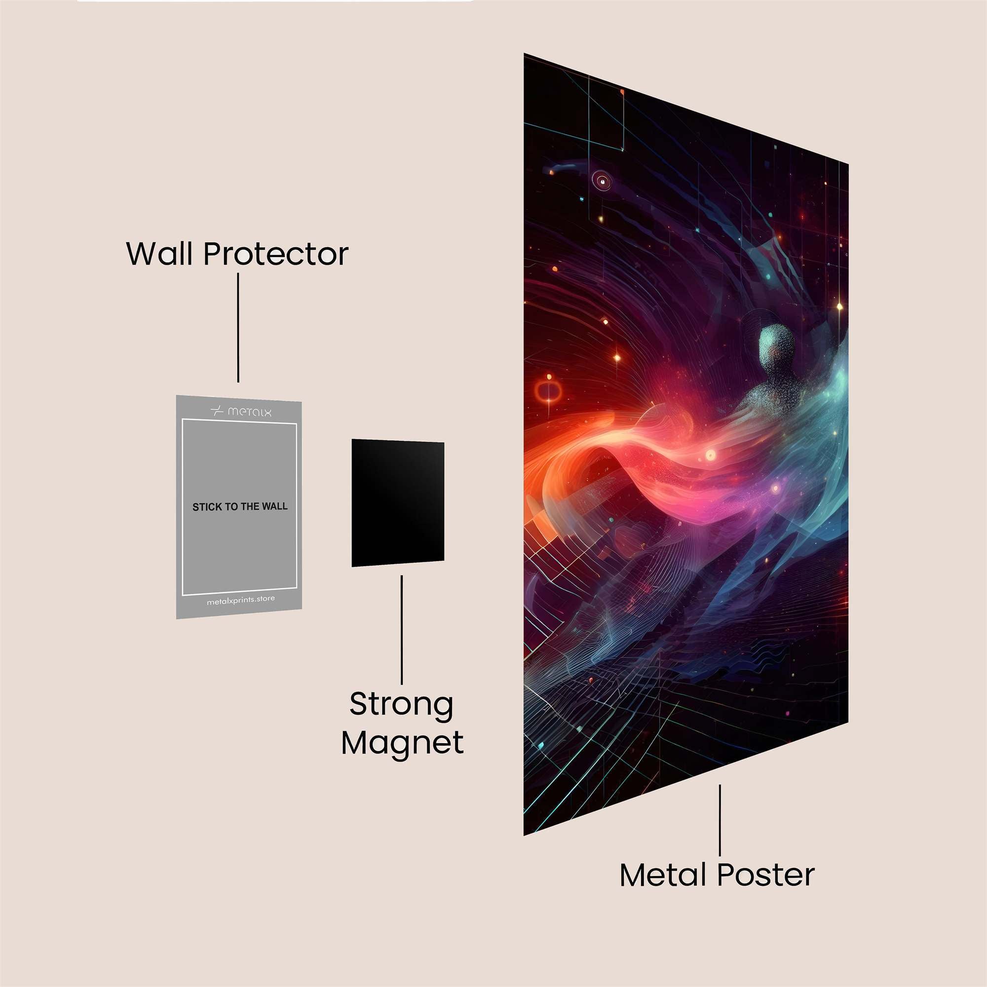 Cosmic Whirl Safe Wall Magnetic / M