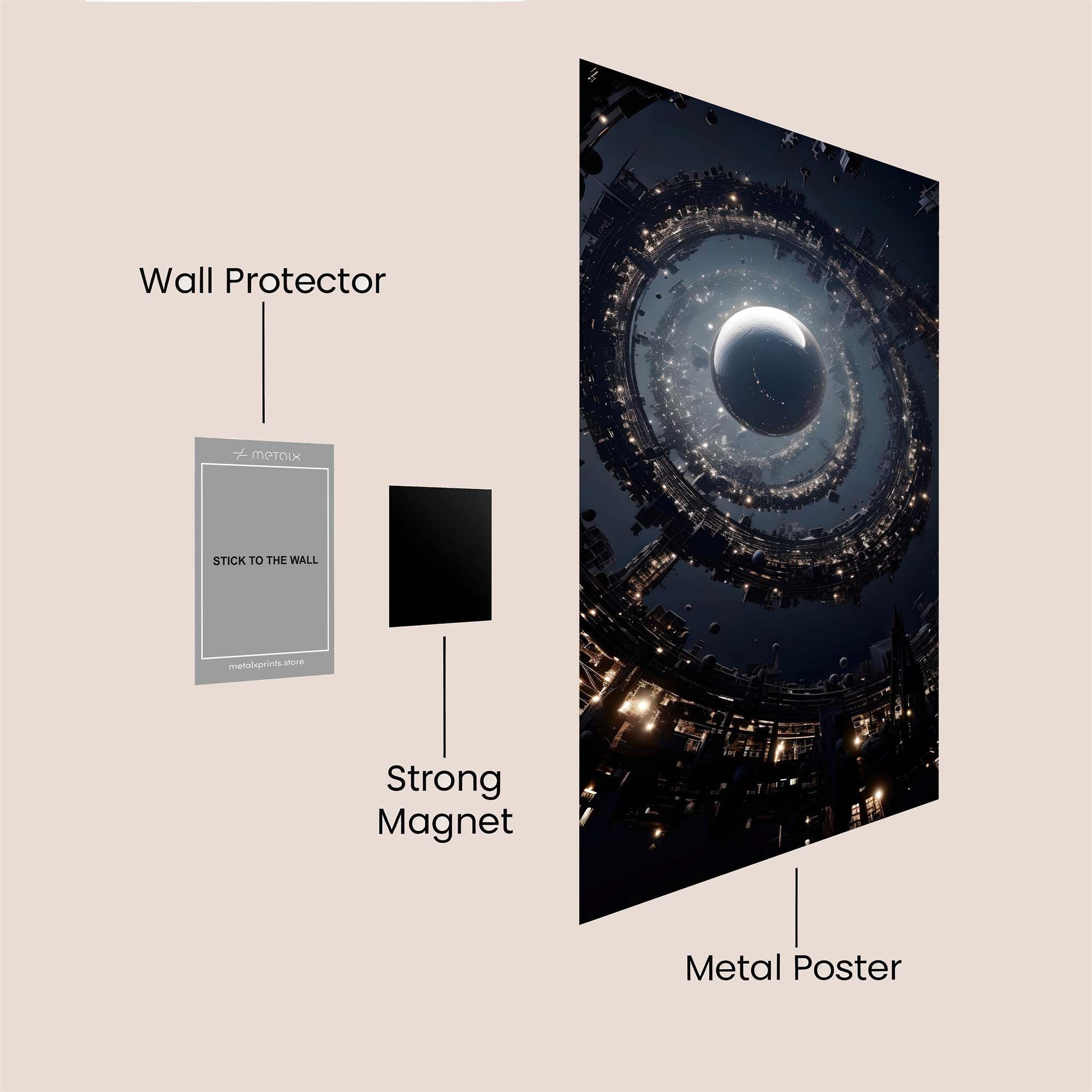 Cosmic Whirl Safe Wall Magnetic / M
