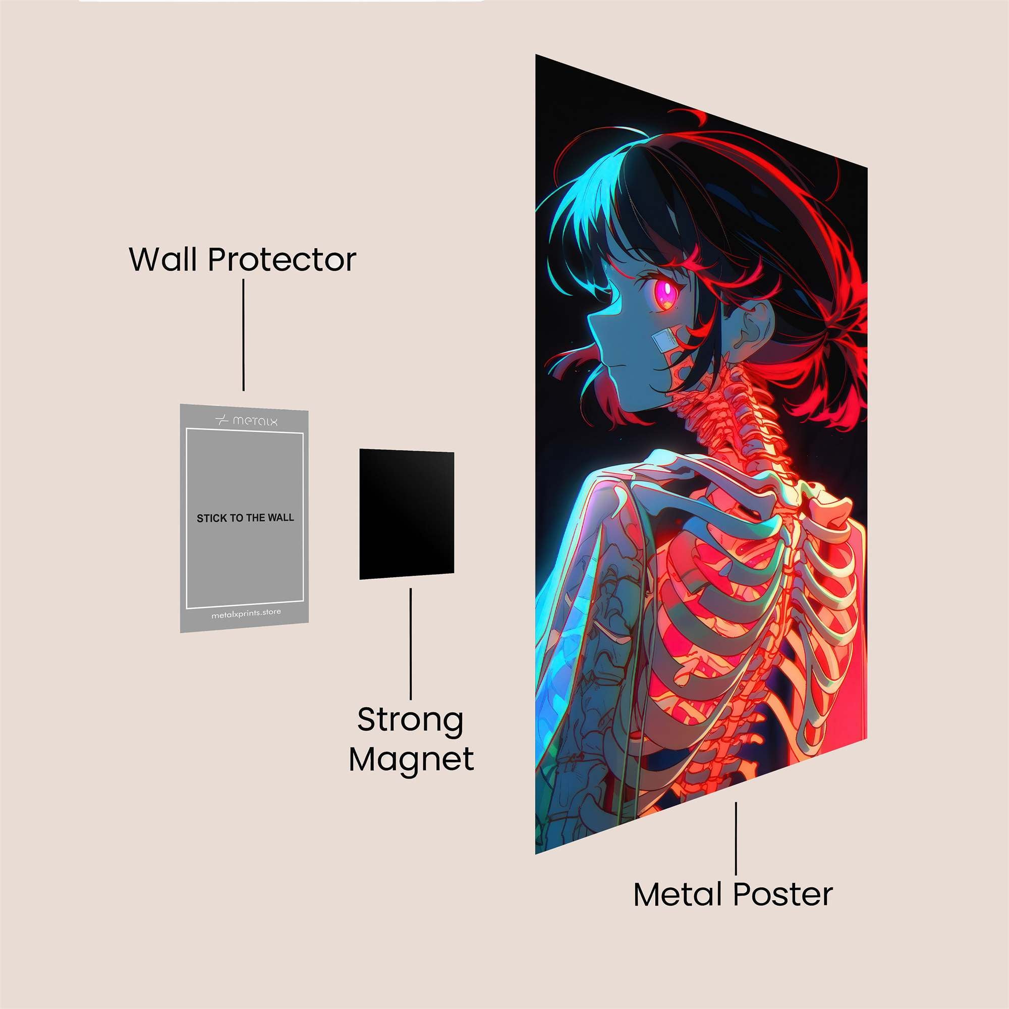 Skeleton Serenity Safe Wall Magnetic / M
