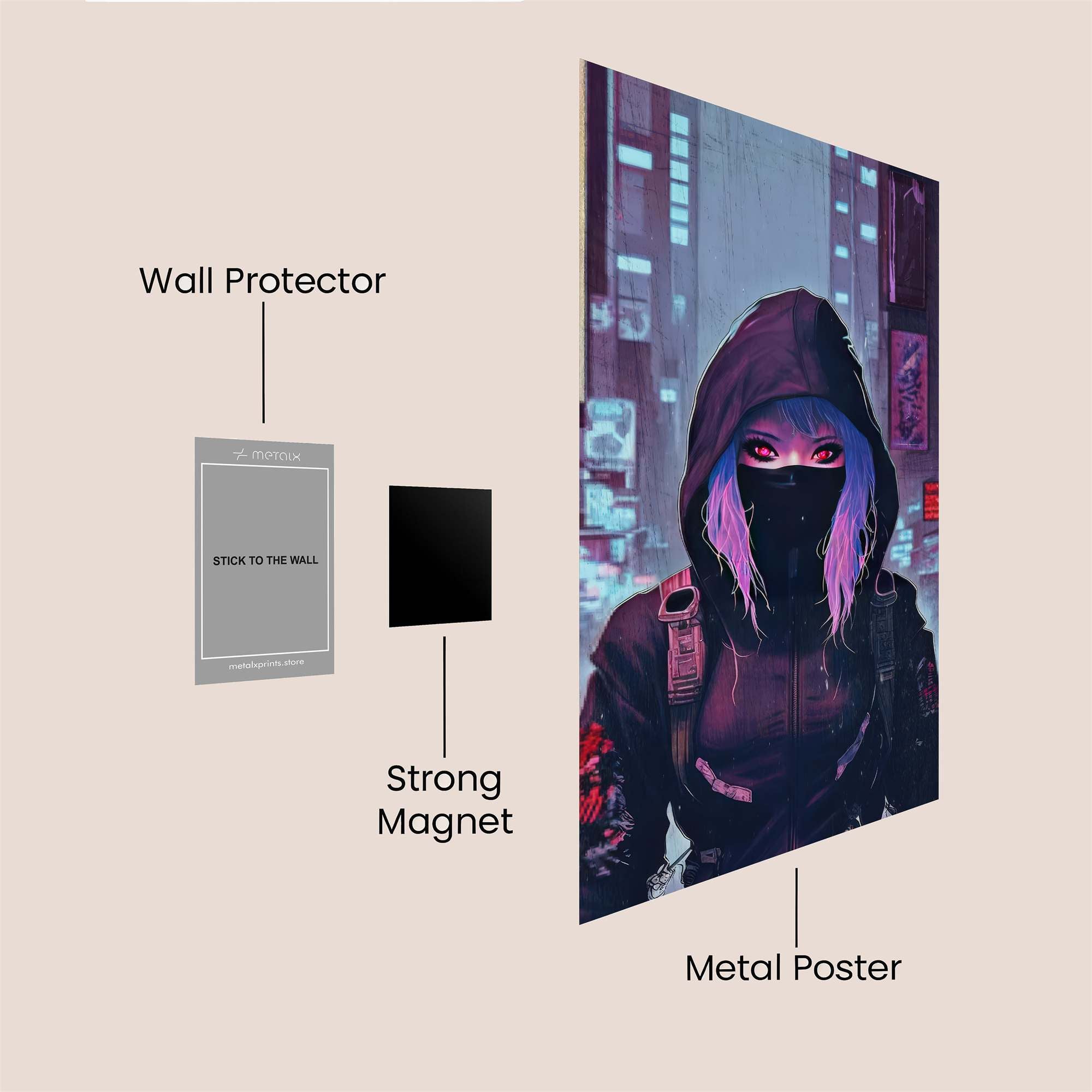 Neon Vigilante Safe Wall Magnetic / M