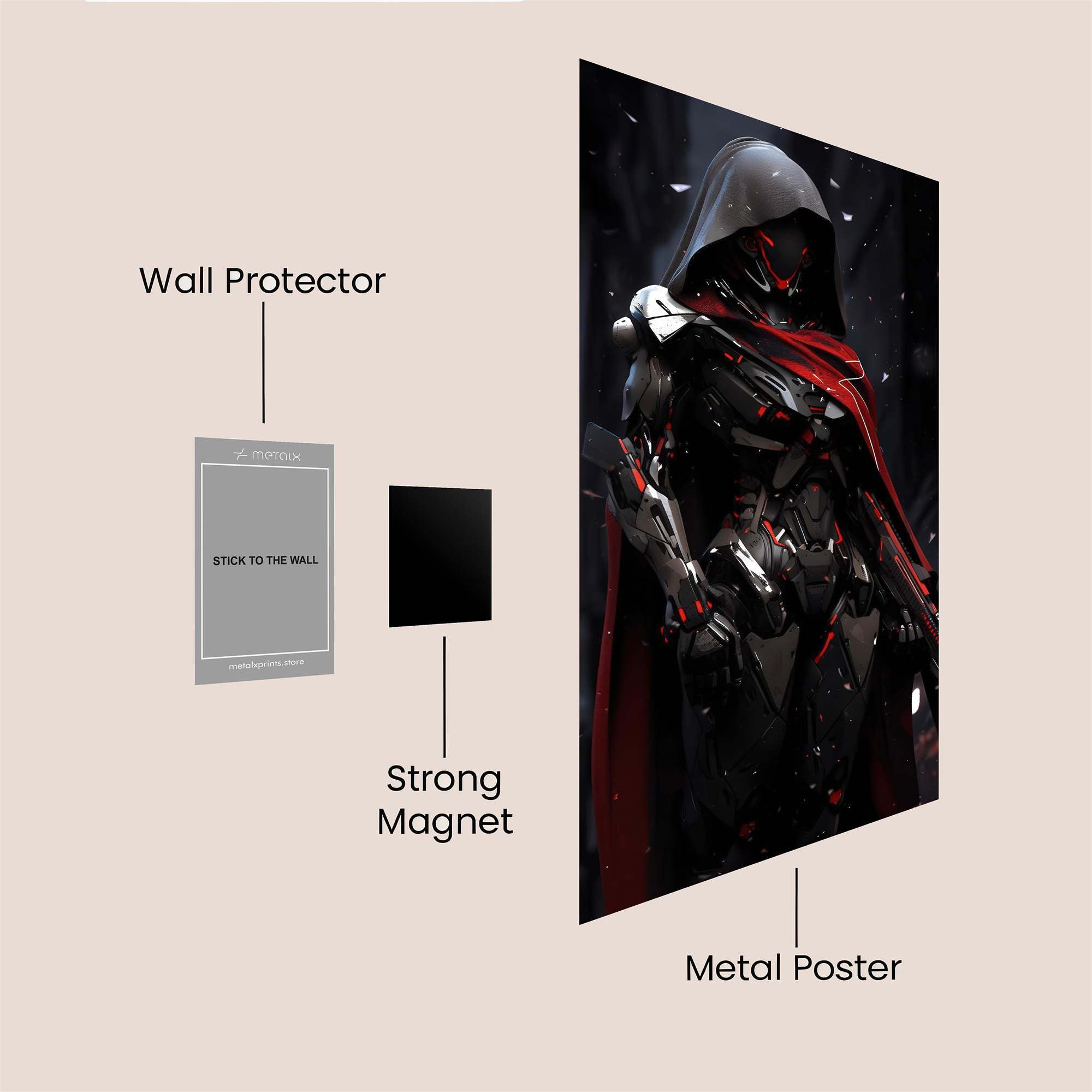 Cyber Assassin Safe Wall Magnetic / M
