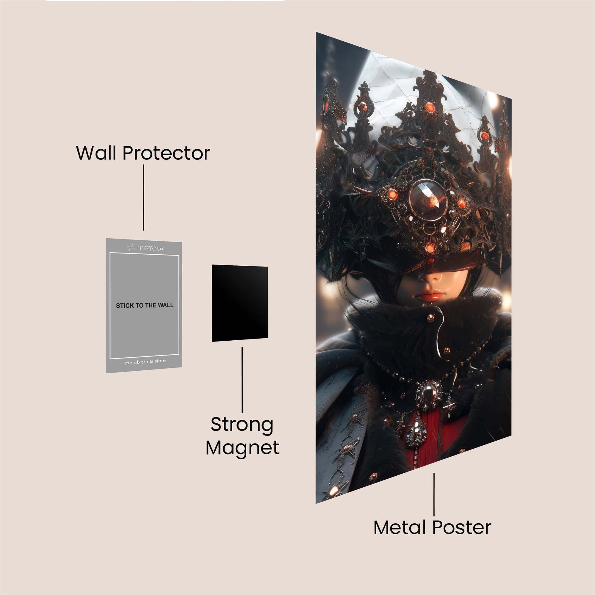 Queen Enigmatic Safe Wall Magnetic / M