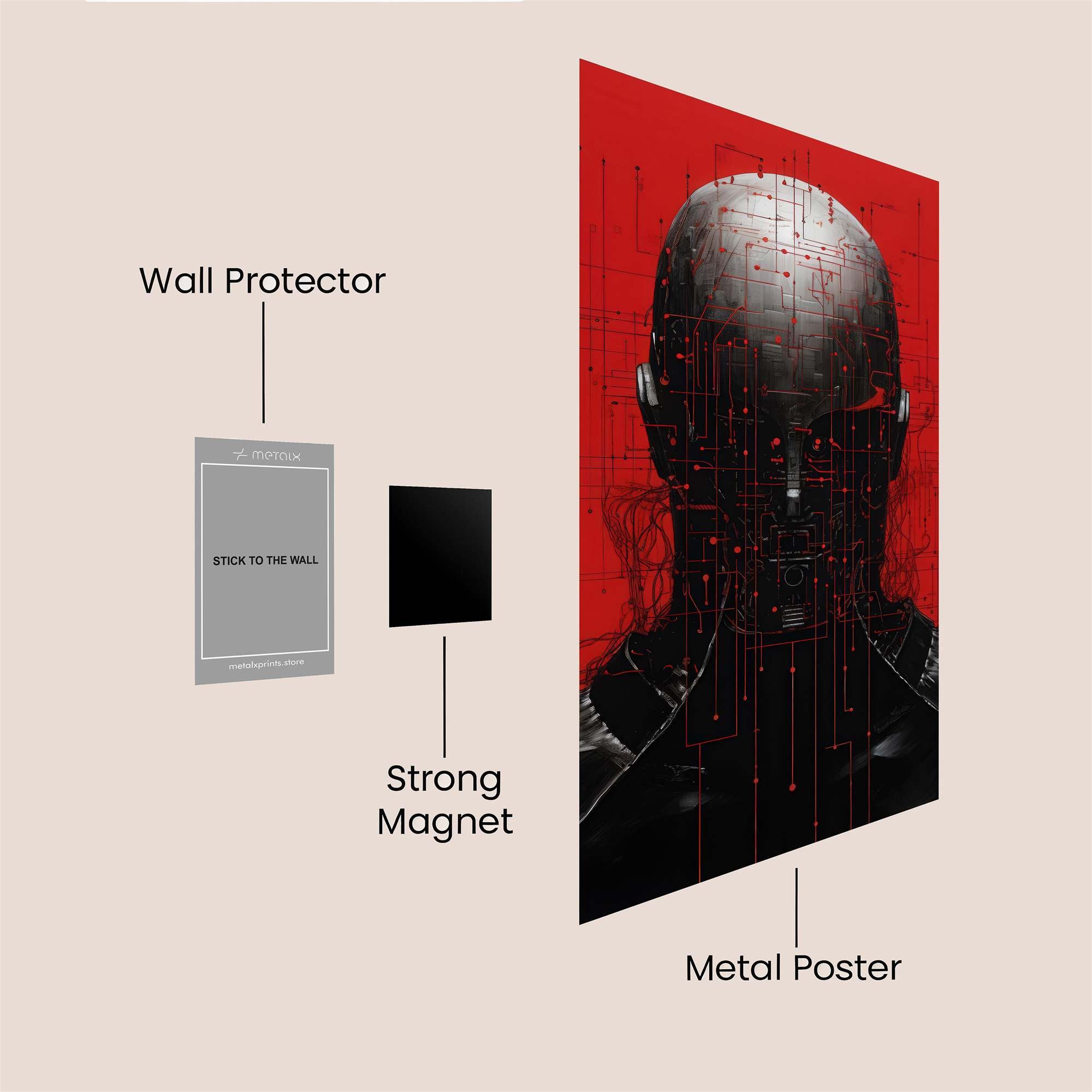 Cyber Fury Safe Wall Magnetic / M