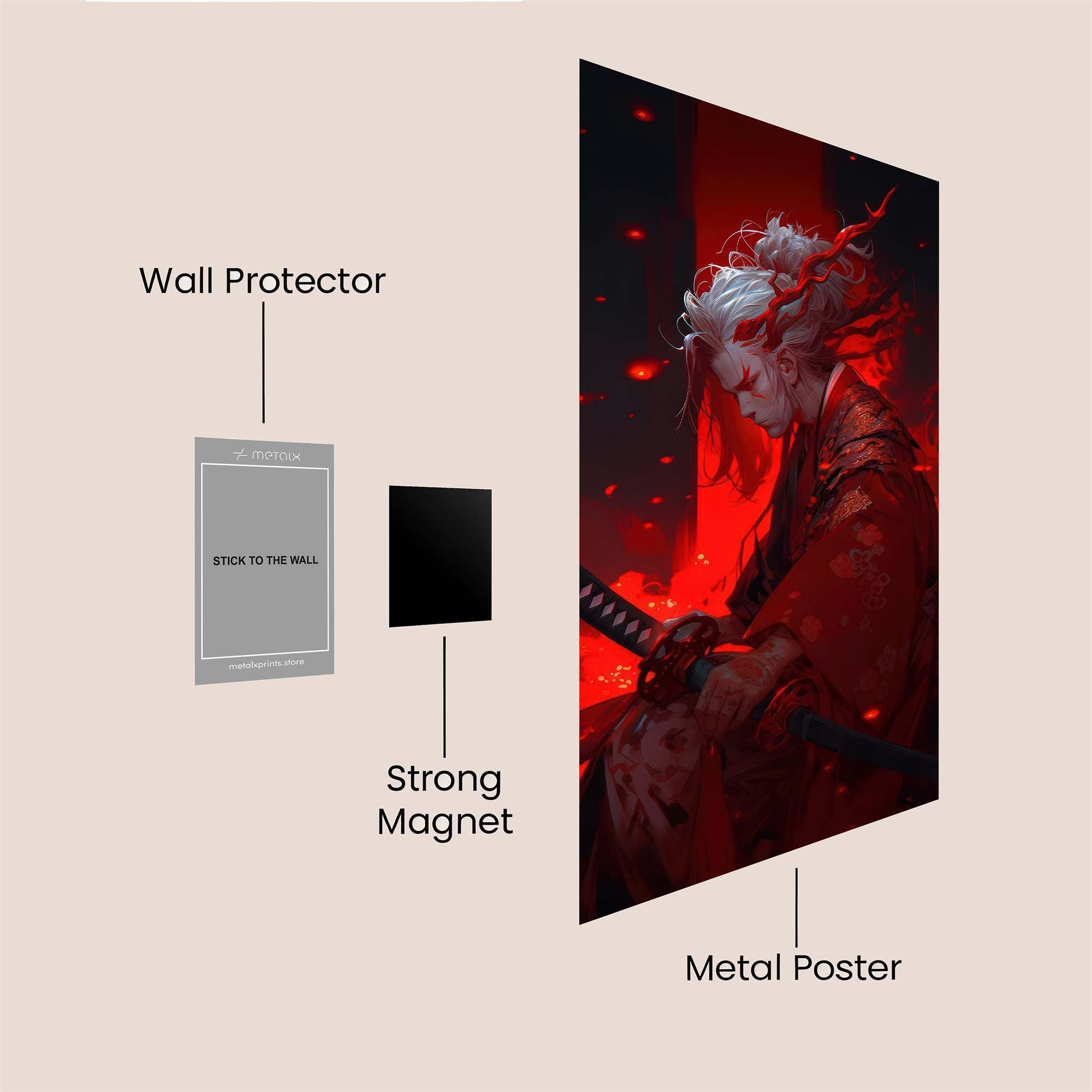 Samurai Inferno Safe Wall Magnetic / M