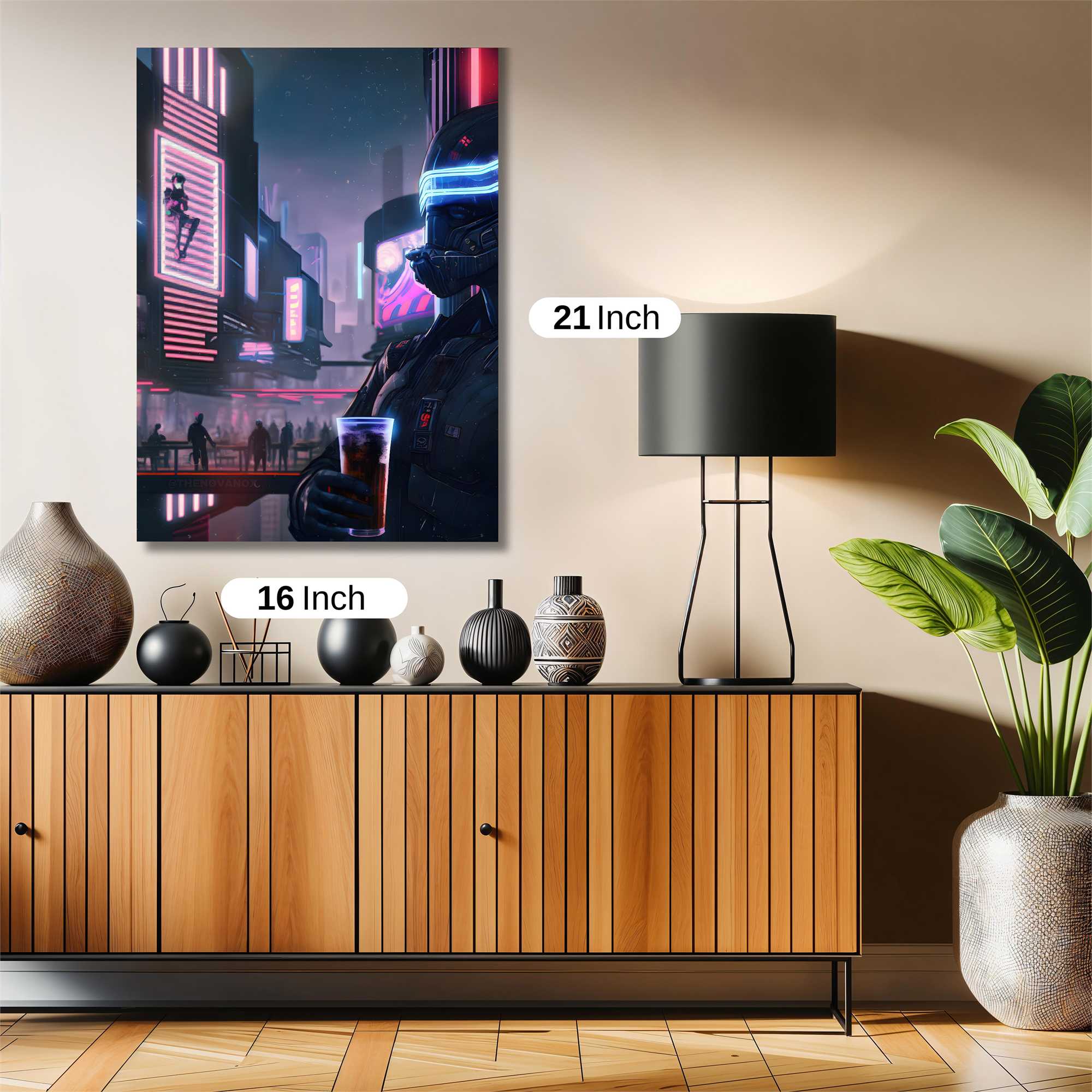 Neon Solitude Safe Wall Magnetic / M