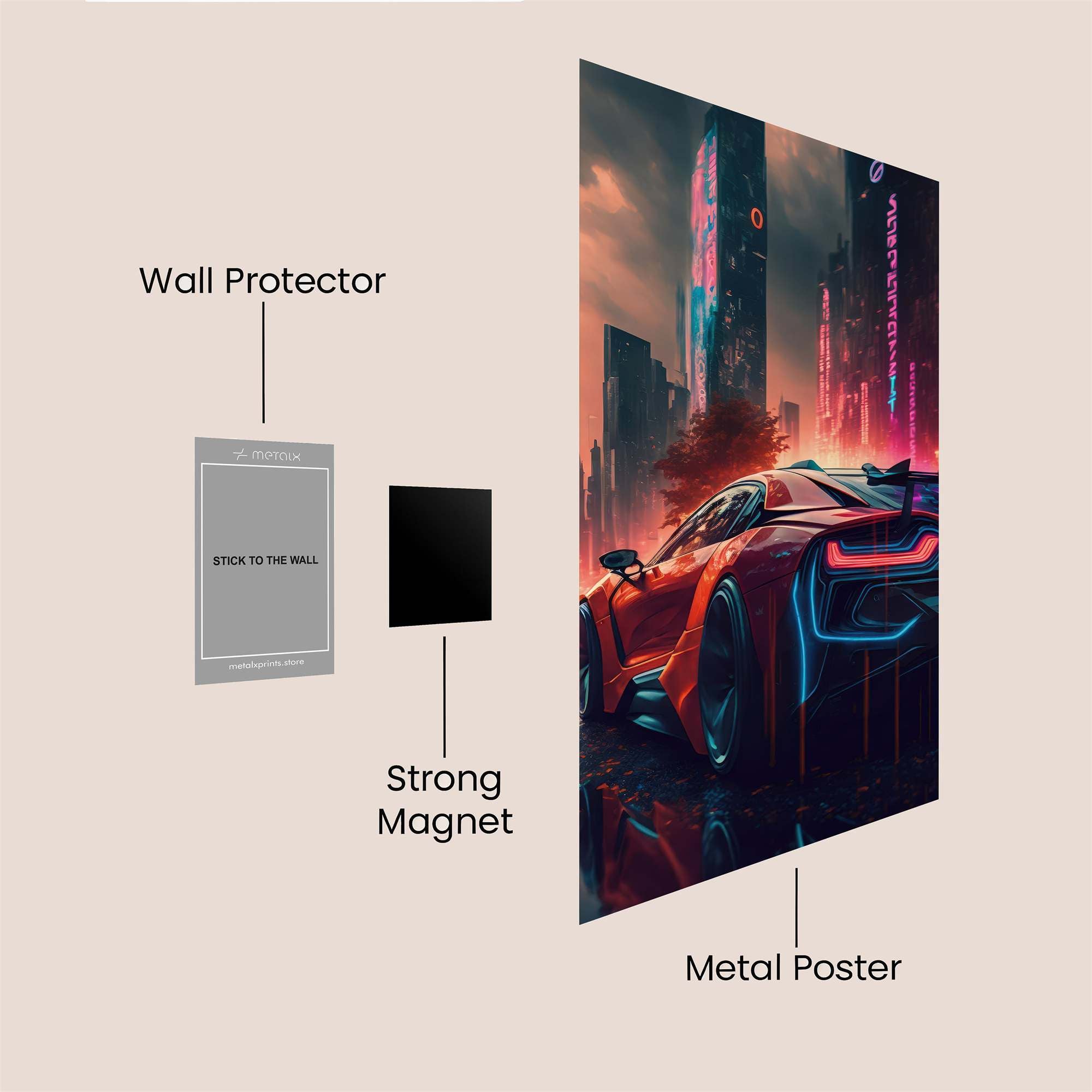 Neon Rush Safe Wall Magnetic / M