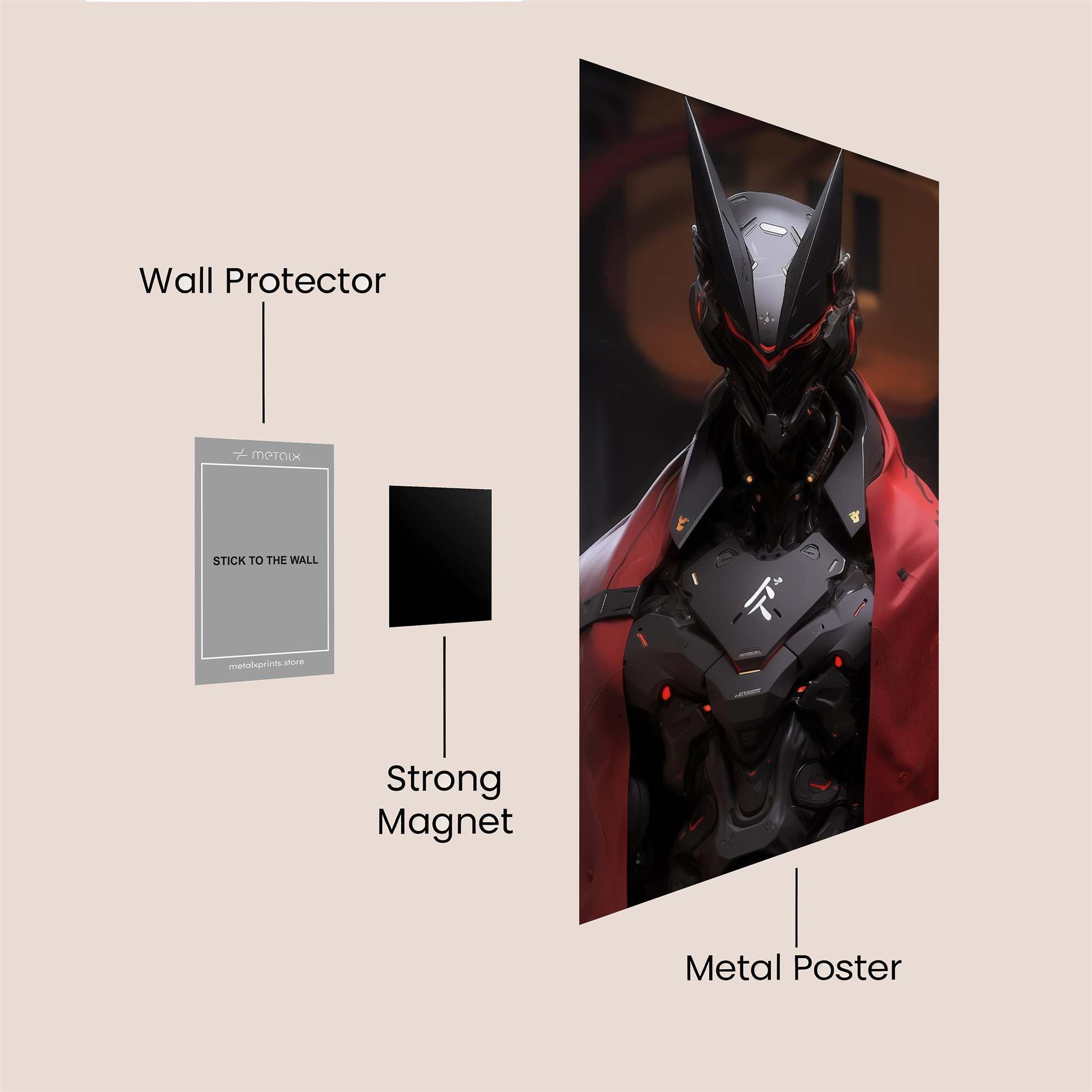 Cyber Samurai Safe Wall Magnetic / M