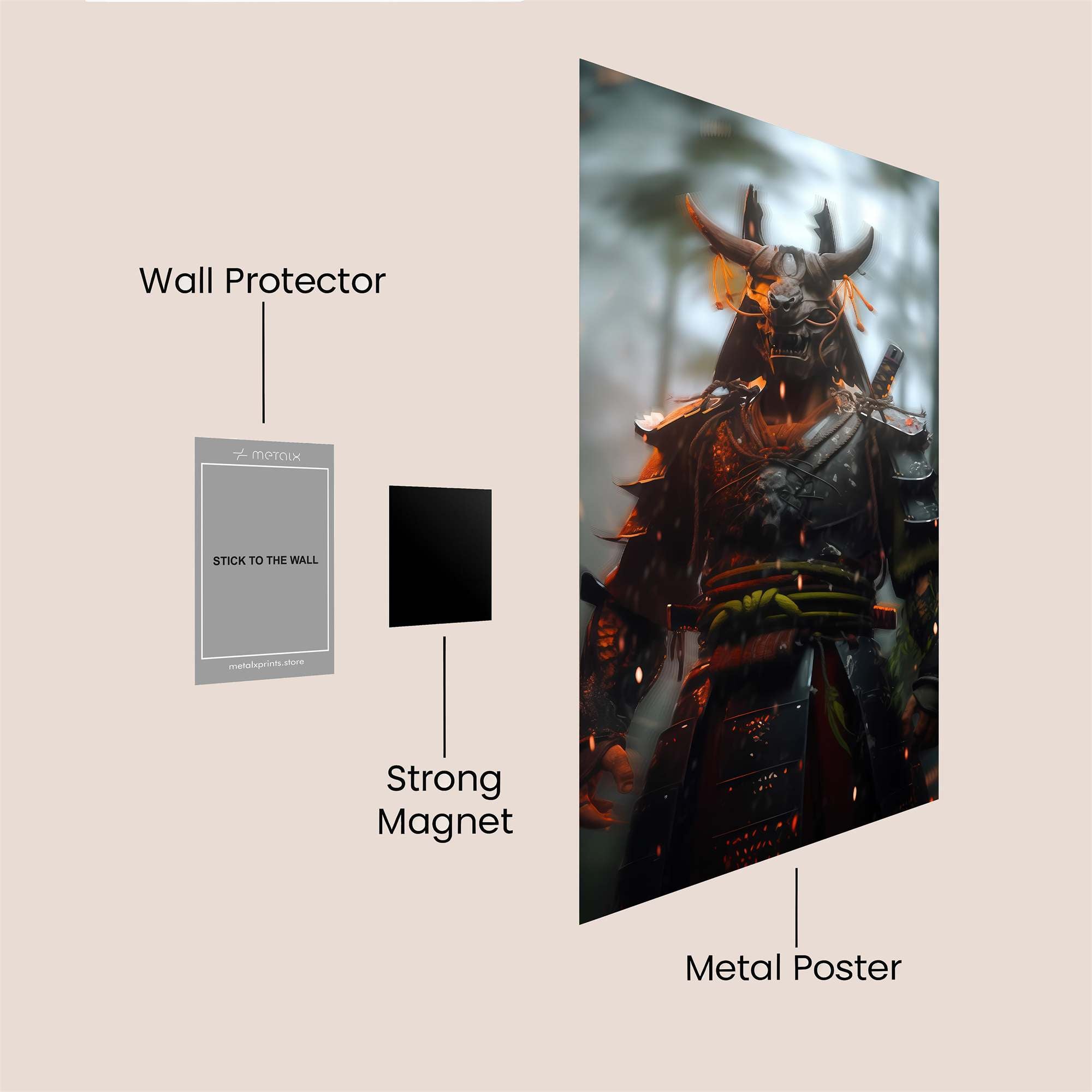 Oni Warrior Safe Wall Magnetic / M