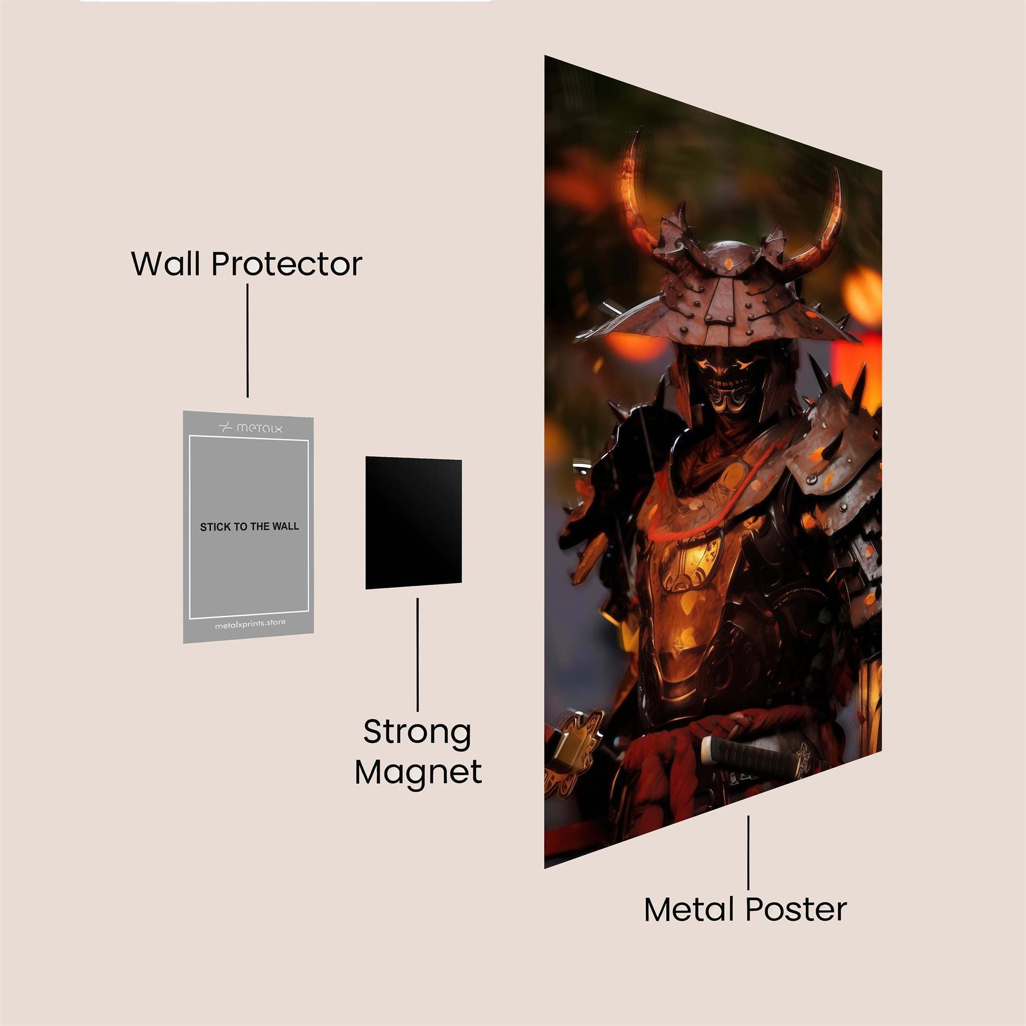 Samurai Inferno Safe Wall Magnetic / M