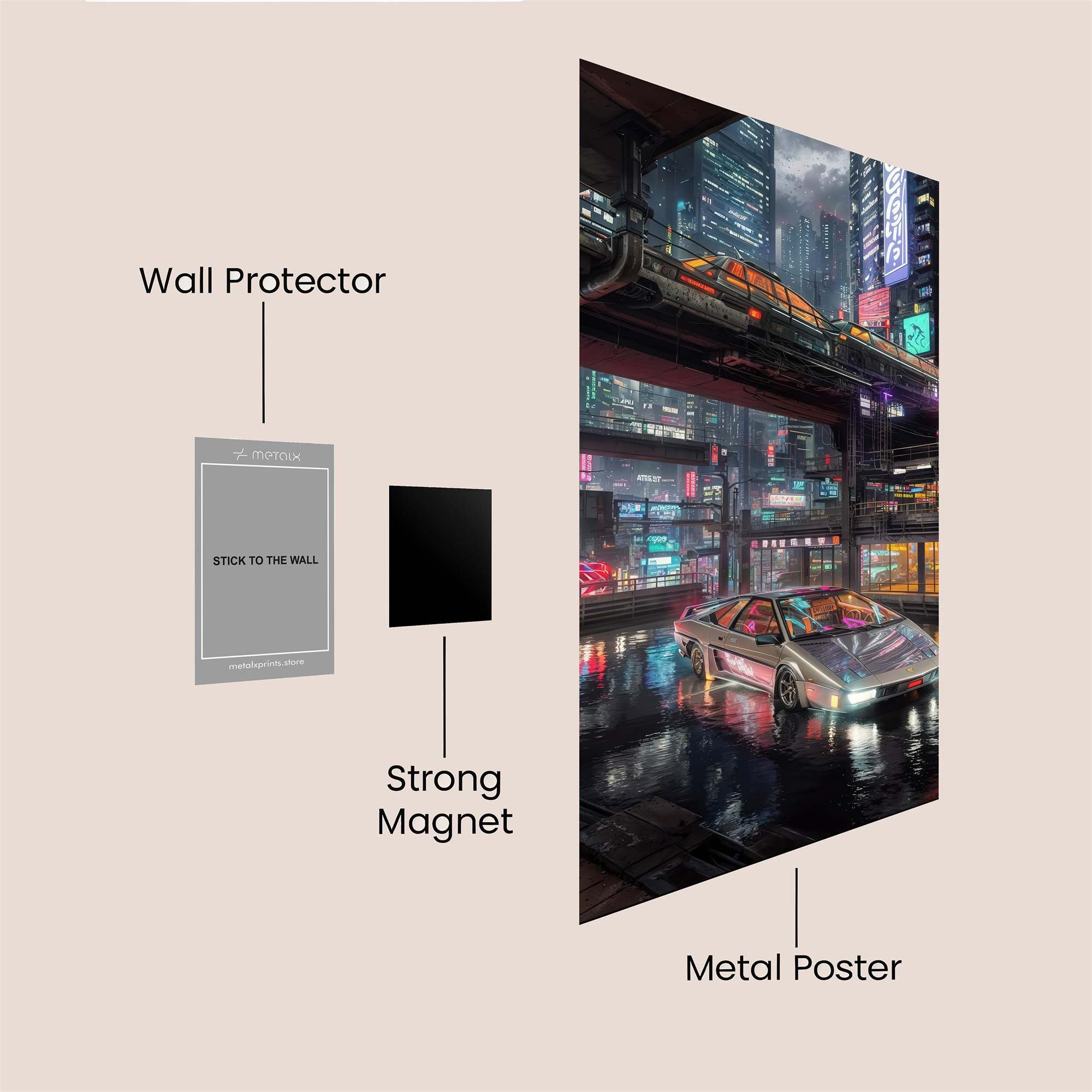 NeonPulse Safe Wall Magnetic / M