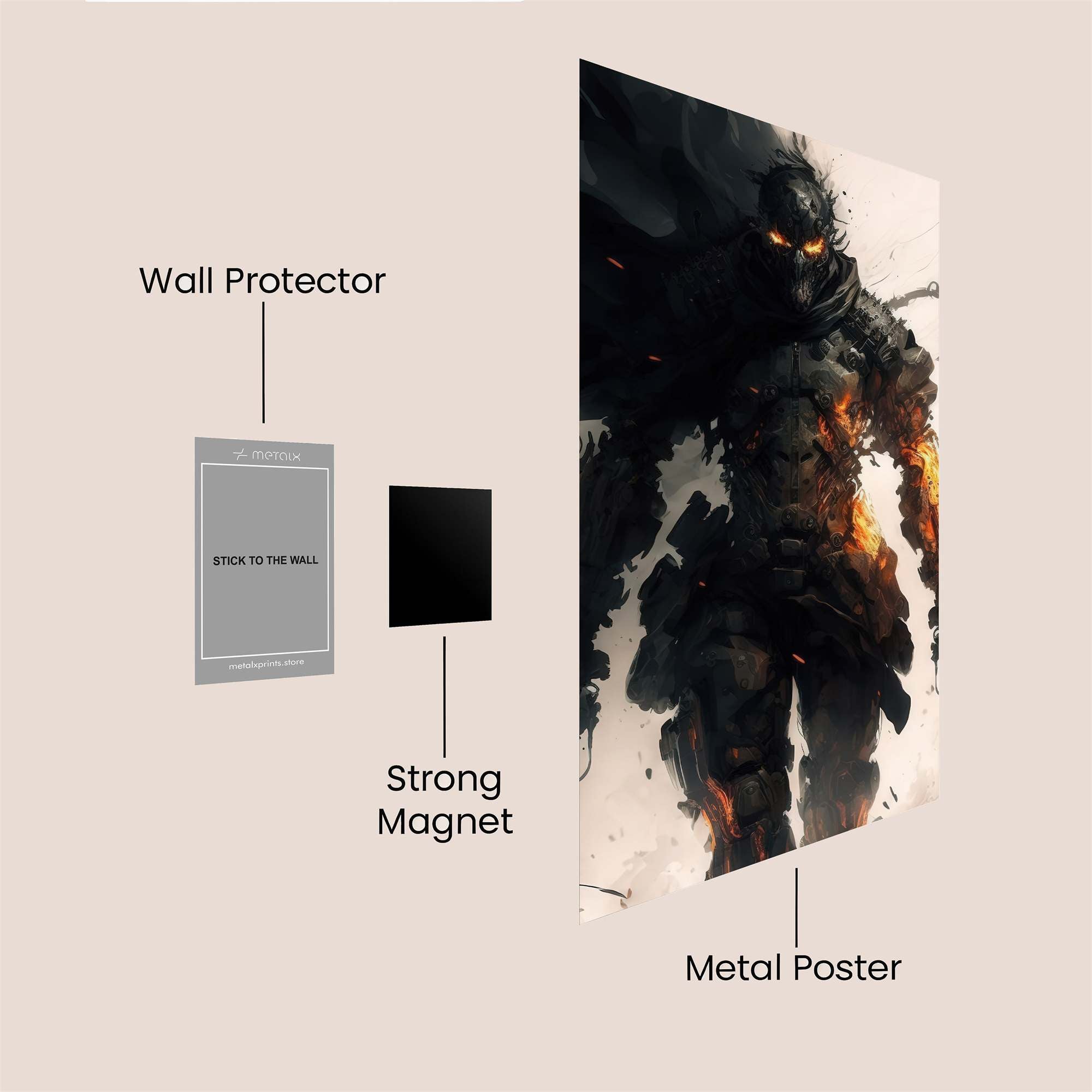 Shadow Inferno Safe Wall Magnetic / M