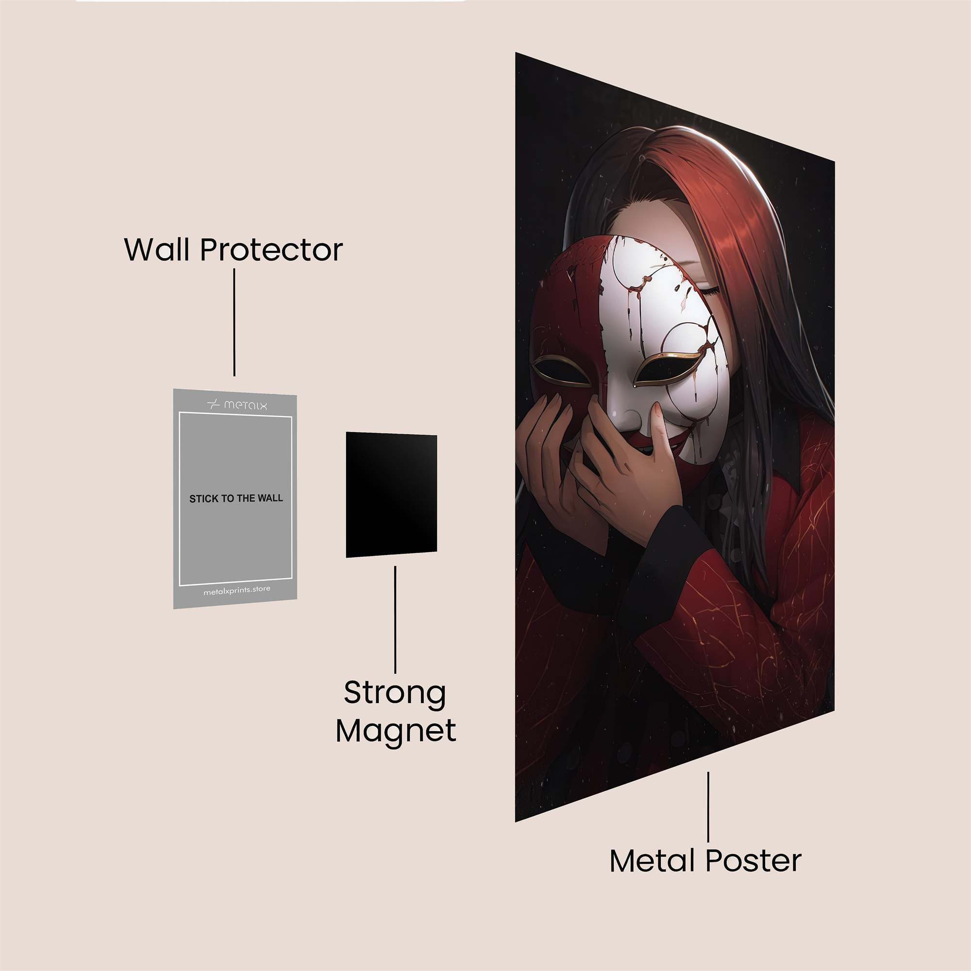 Masquerade Melancholy Safe Wall Magnetic / M