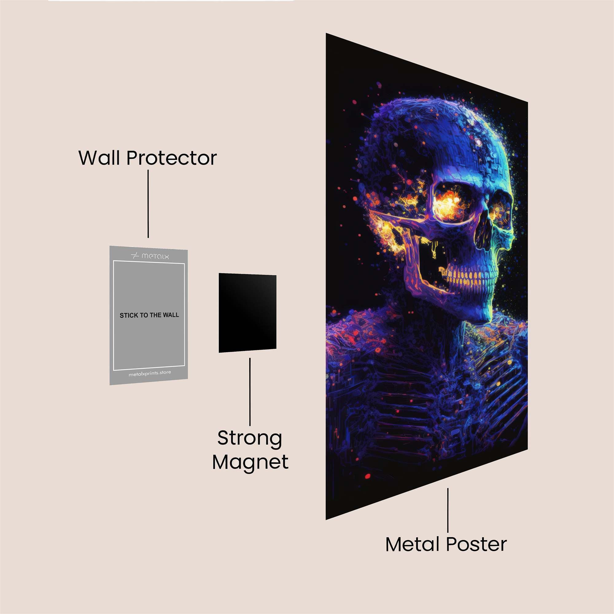Skull Radiance Safe Wall Magnetic / M